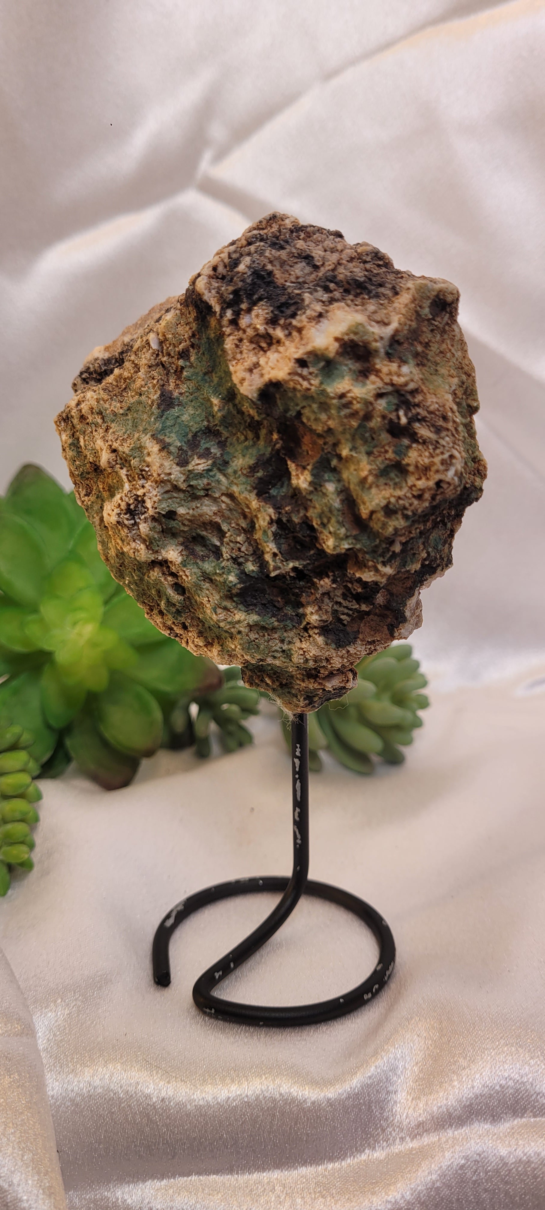 Amethyst Druzy Quartz Specimen on Stand