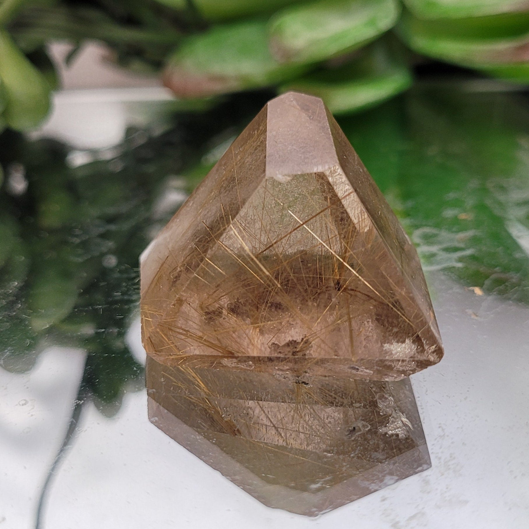 Golden Rutilated Quartz Geometric Freeform • 18g