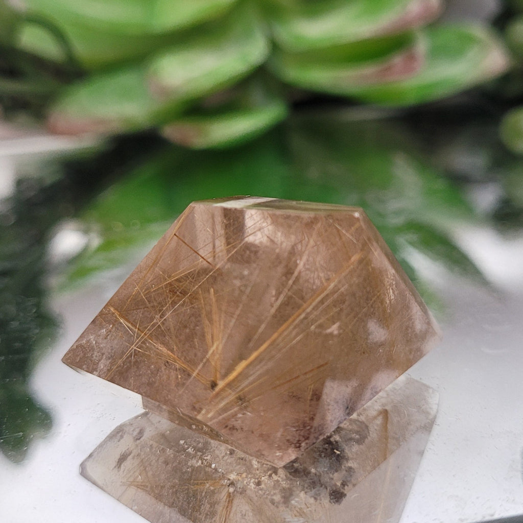 Golden Rutilated Quartz Geometric Freeform • 18g