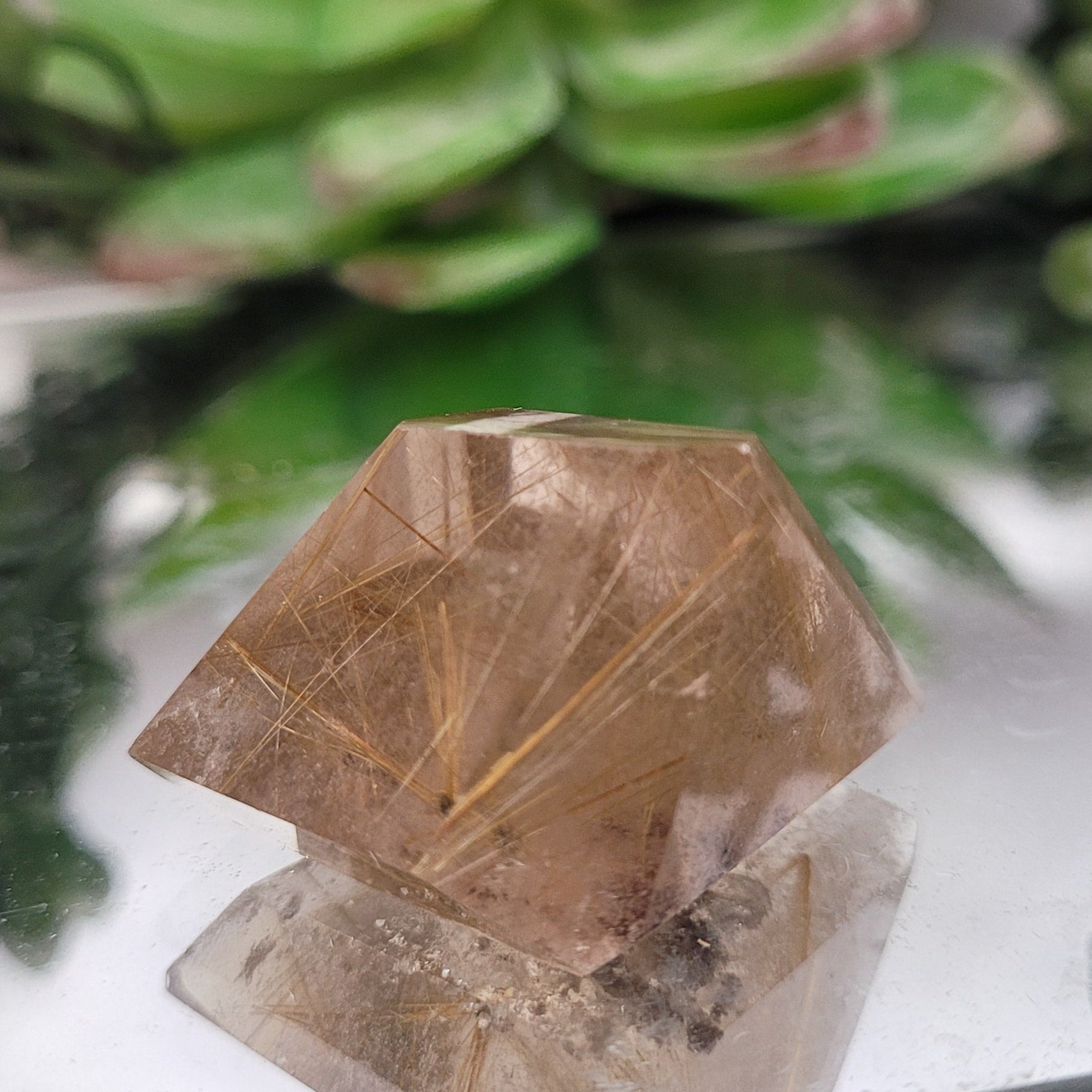 Golden Rutilated Quartz Geometric Freeform • 18g