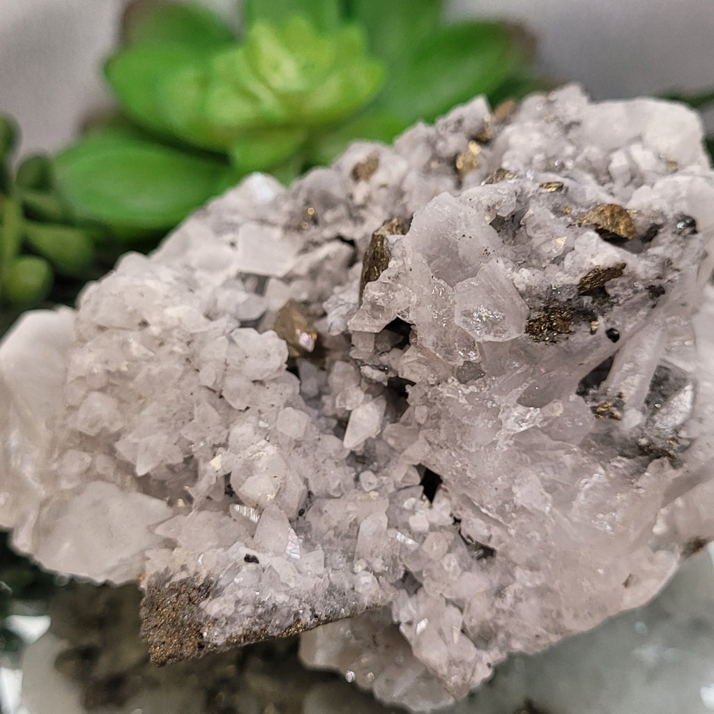Pyrite with Quartz & Calcite Specimen