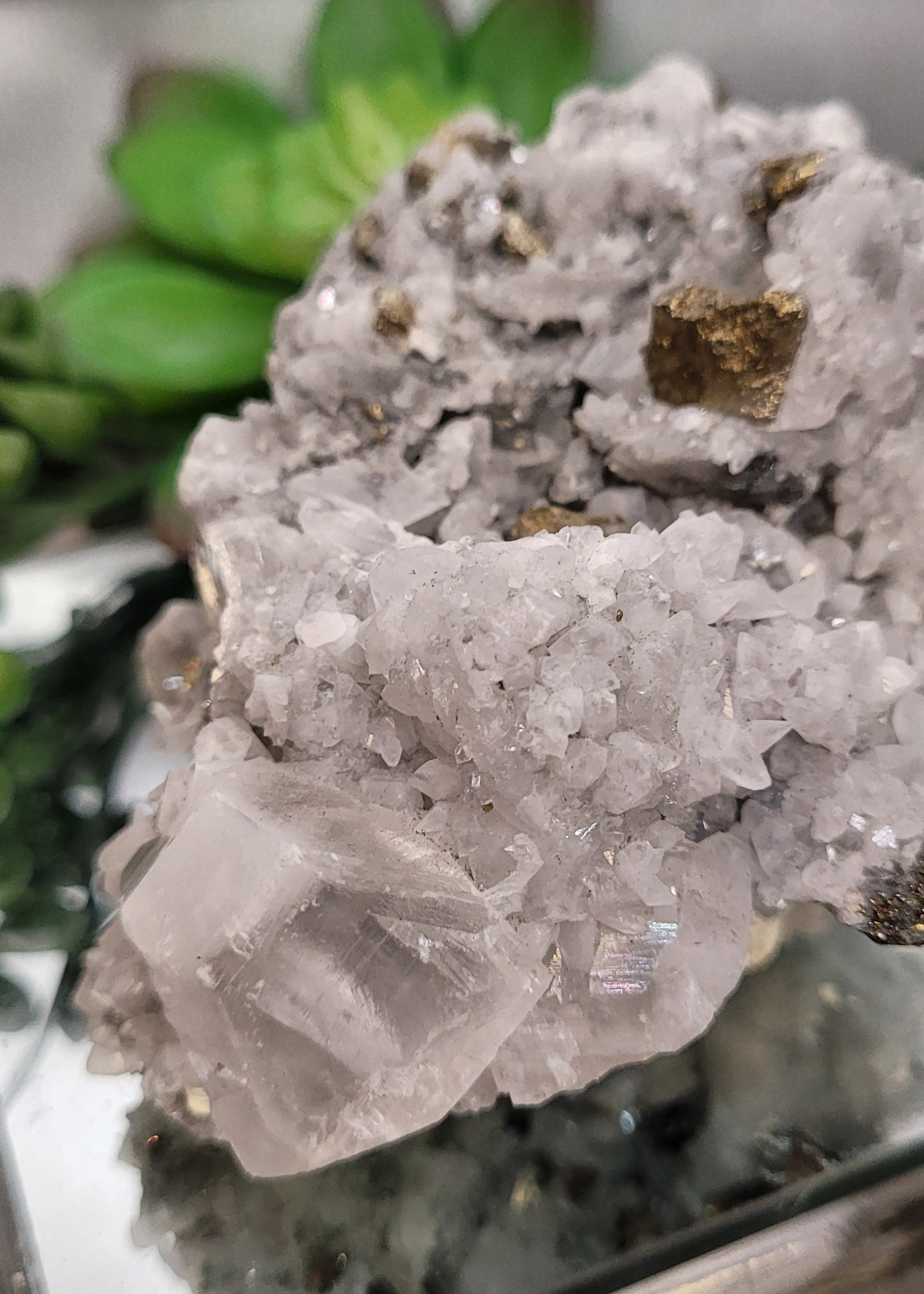 Pyrite with Quartz & Calcite Specimen