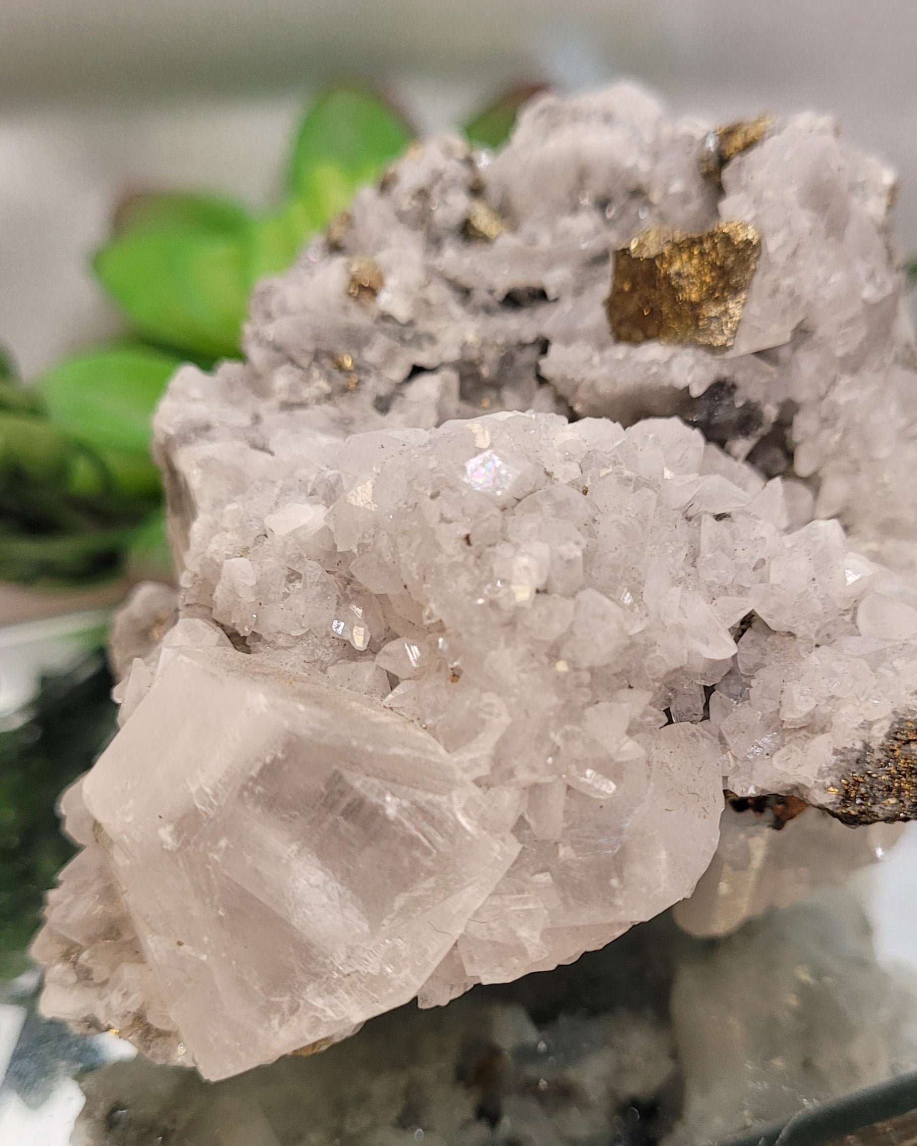 Pyrite with Quartz & Calcite Specimen