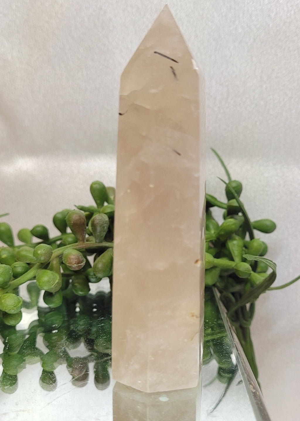 Tourmalinated Quartz Tower | Black Tourmaline in Quartz Point | 83 g | 92.7 mm