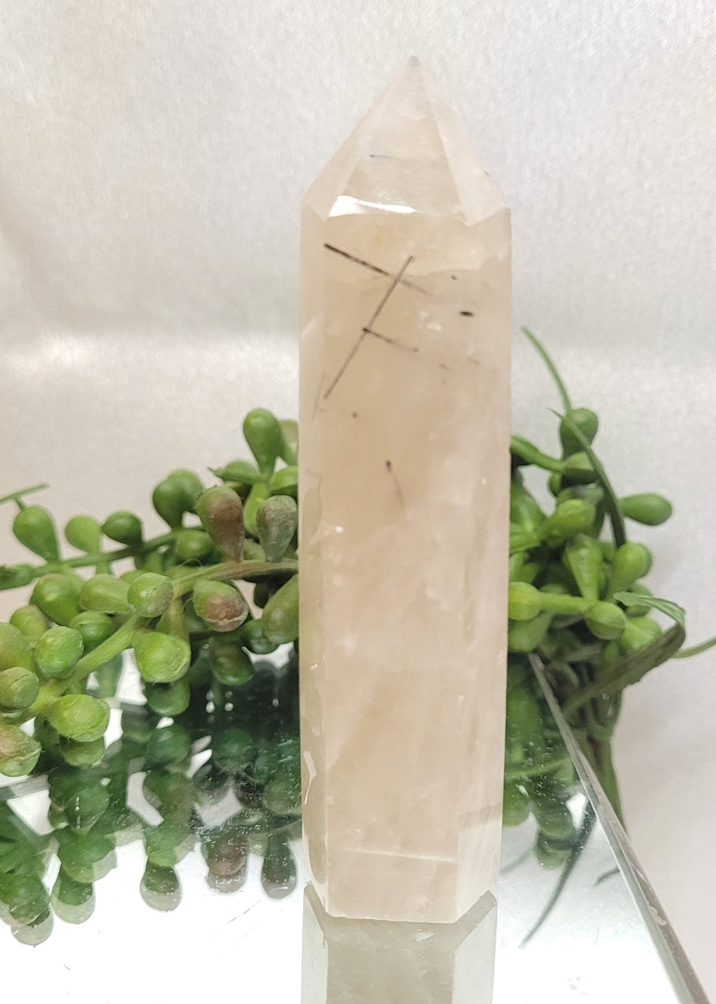 Tourmalinated Quartz Tower | Black Tourmaline in Quartz Point | 83 g | 92.7 mm