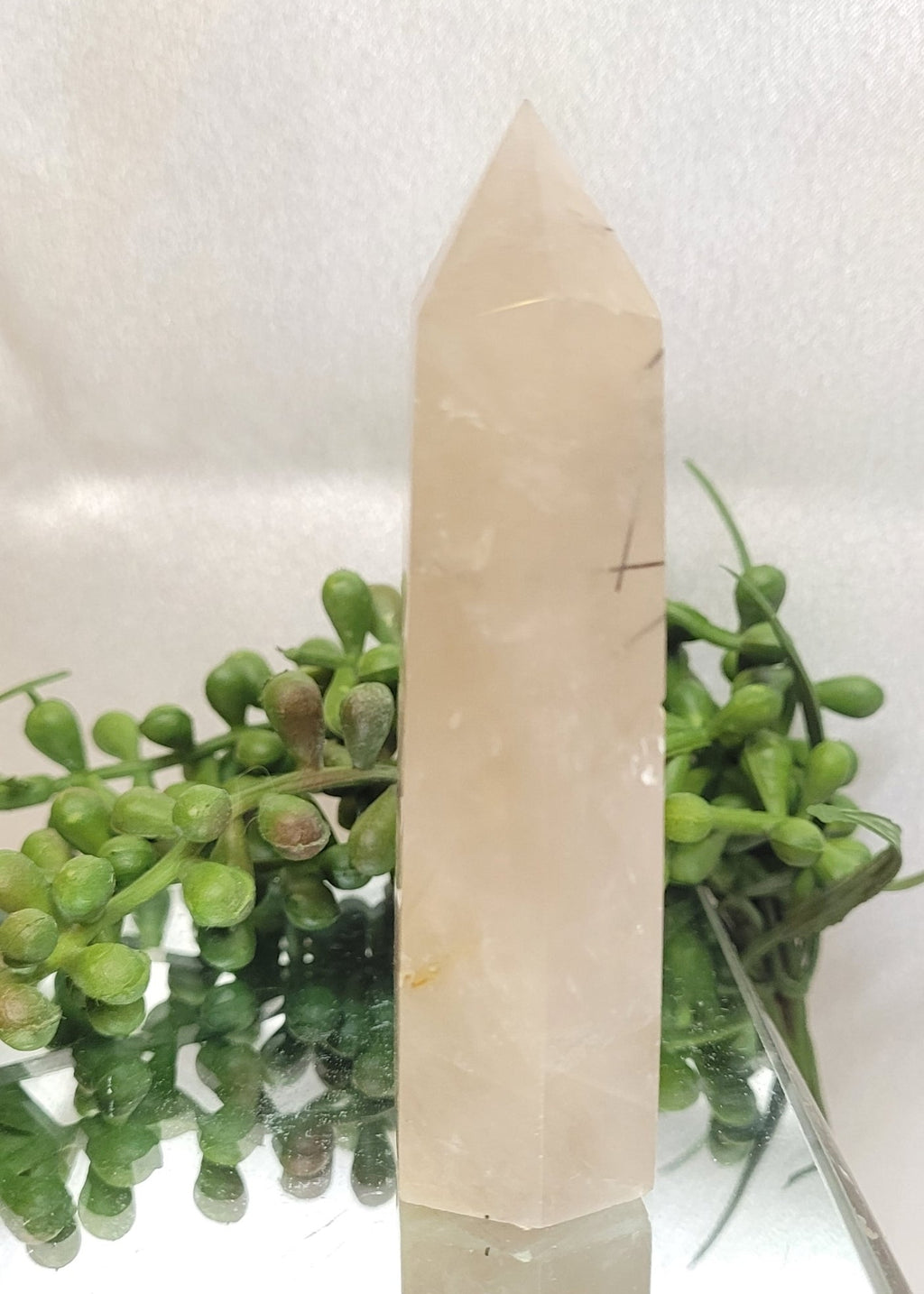 Tourmalinated Quartz Tower | Black Tourmaline in Quartz Point | 83 g | 92.7 mm