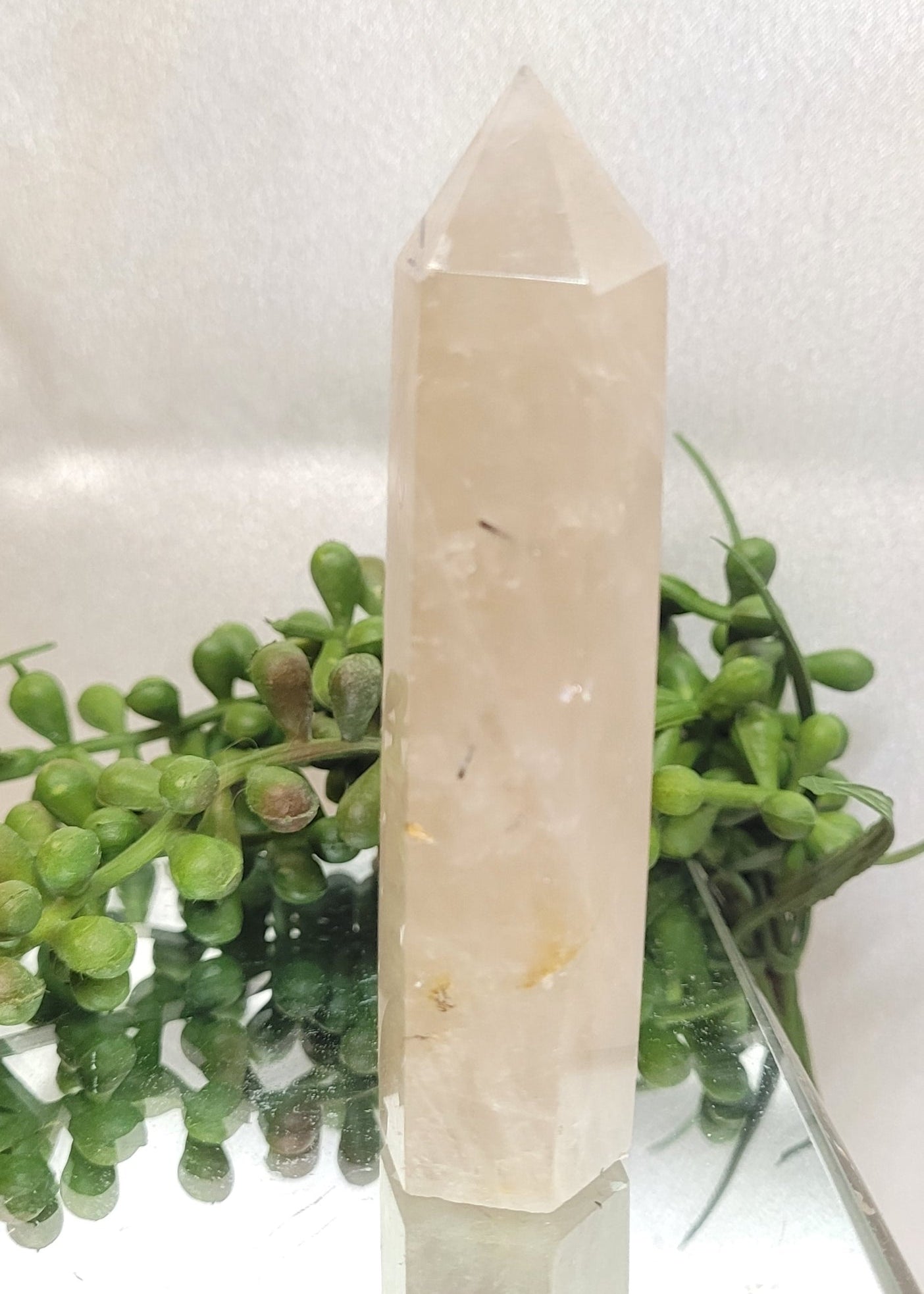 Tourmalinated Quartz Tower | Black Tourmaline in Quartz Point | 83 g | 92.7 mm