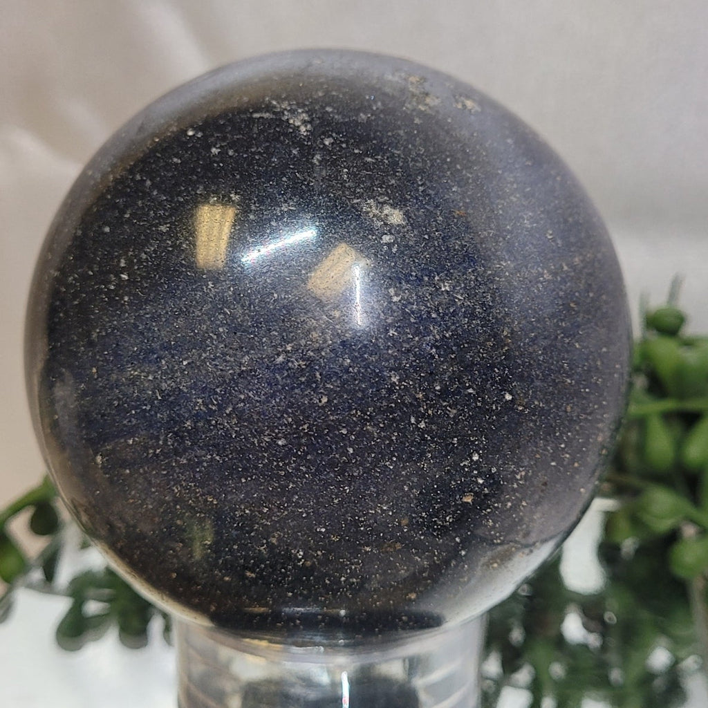 Large Dumortierite Quartz Sphere | 80.4mm Midnight Blue Crystal Sphere | Collector Piece
