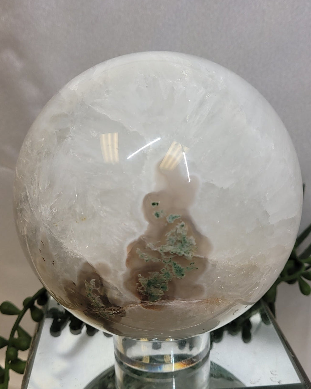 Moss Agate Sphere Collector Grade  | 116 mm | 2,148 g
