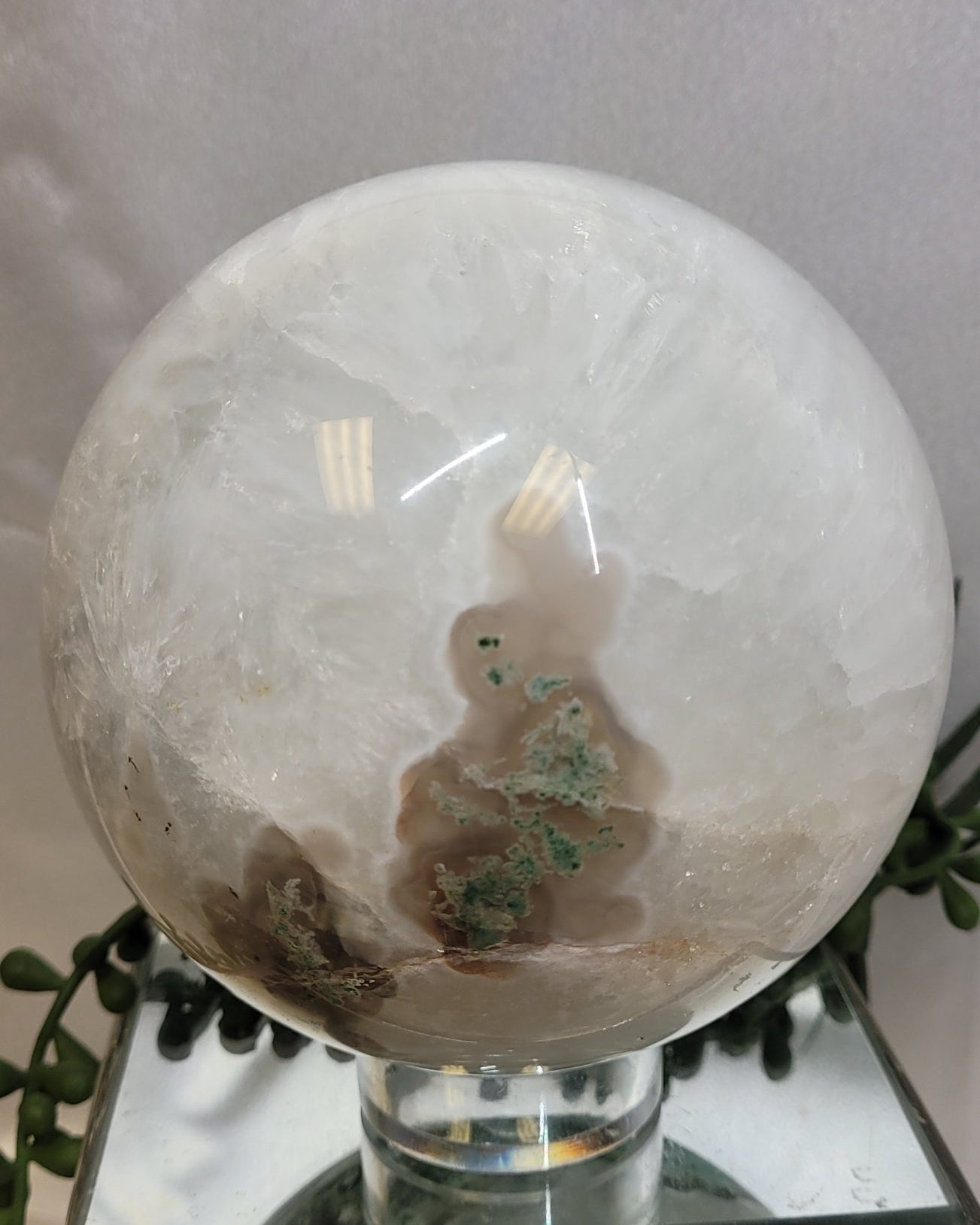 Moss Agate Sphere Collector Grade  | 116 mm | 2,148 g
