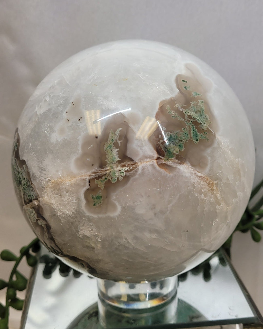 Moss Agate Sphere Collector Grade  | 116 mm | 2,148 g