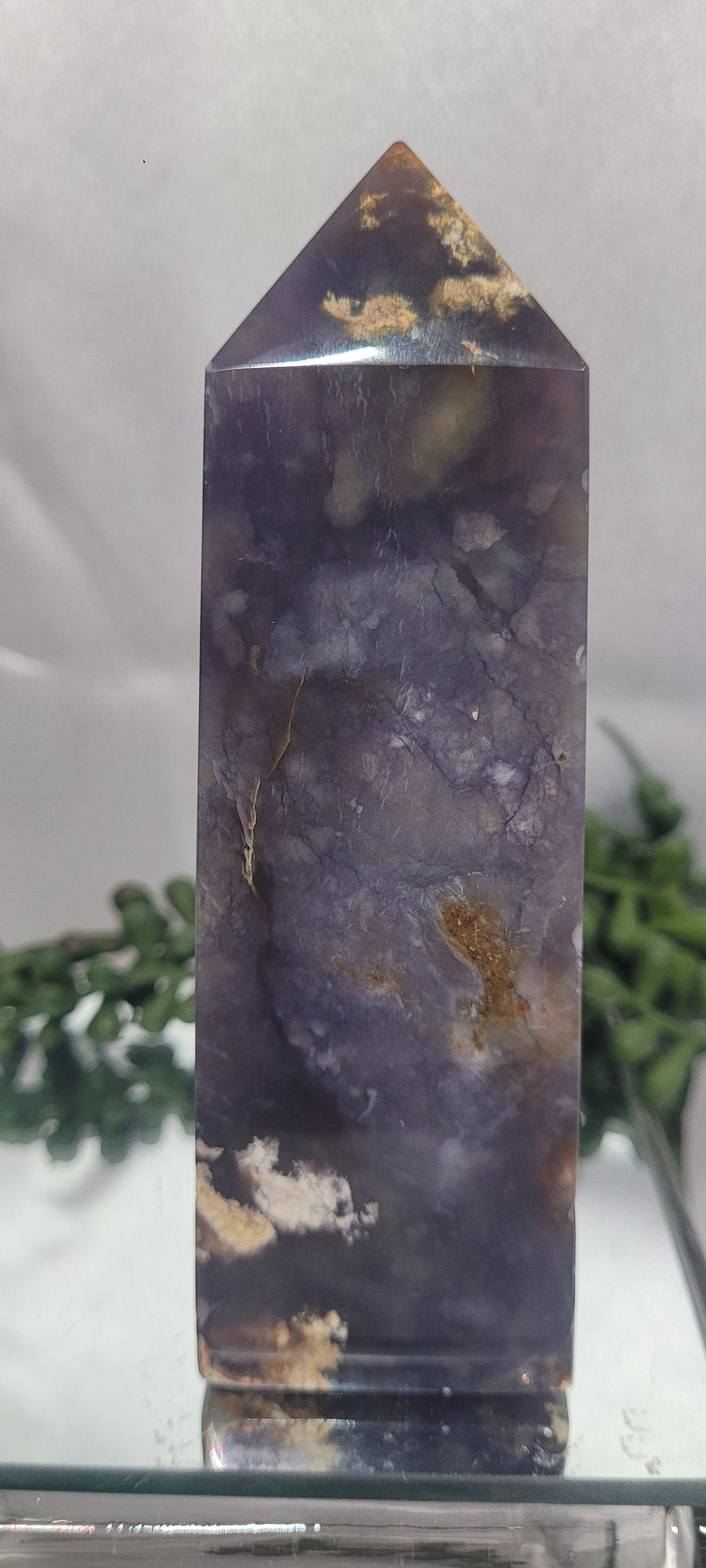 Purple Chalcedony Plume Tower