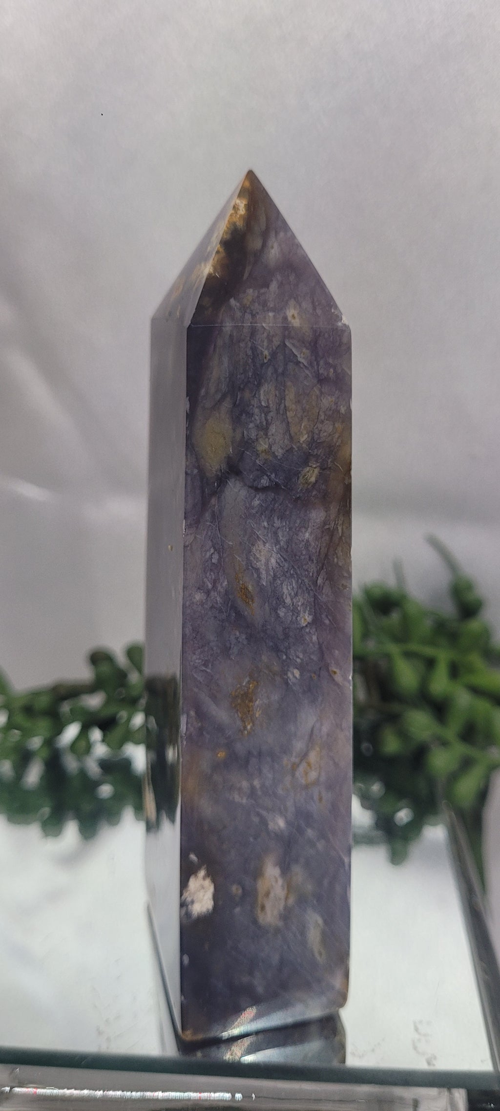 Purple Chalcedony Plume Tower
