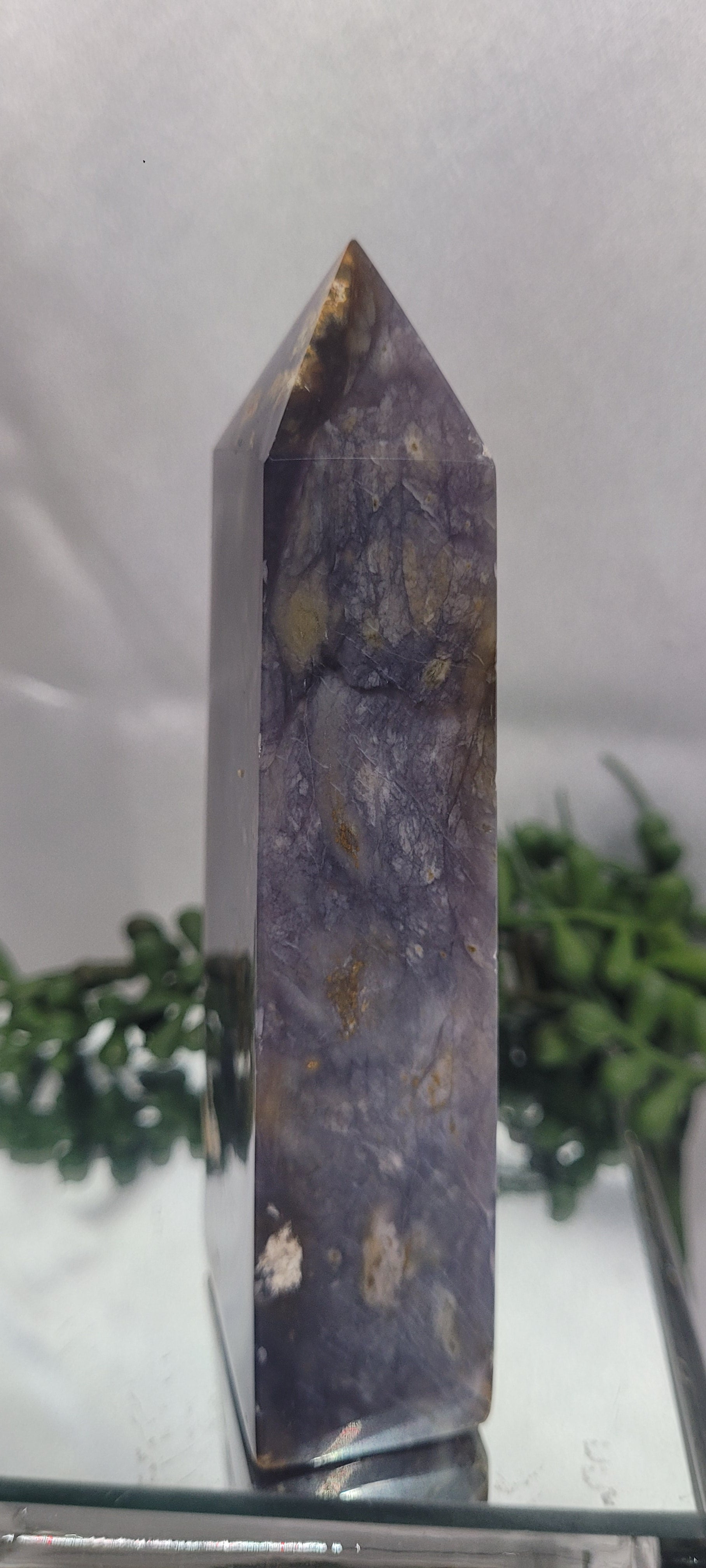 Purple Chalcedony Plume Tower