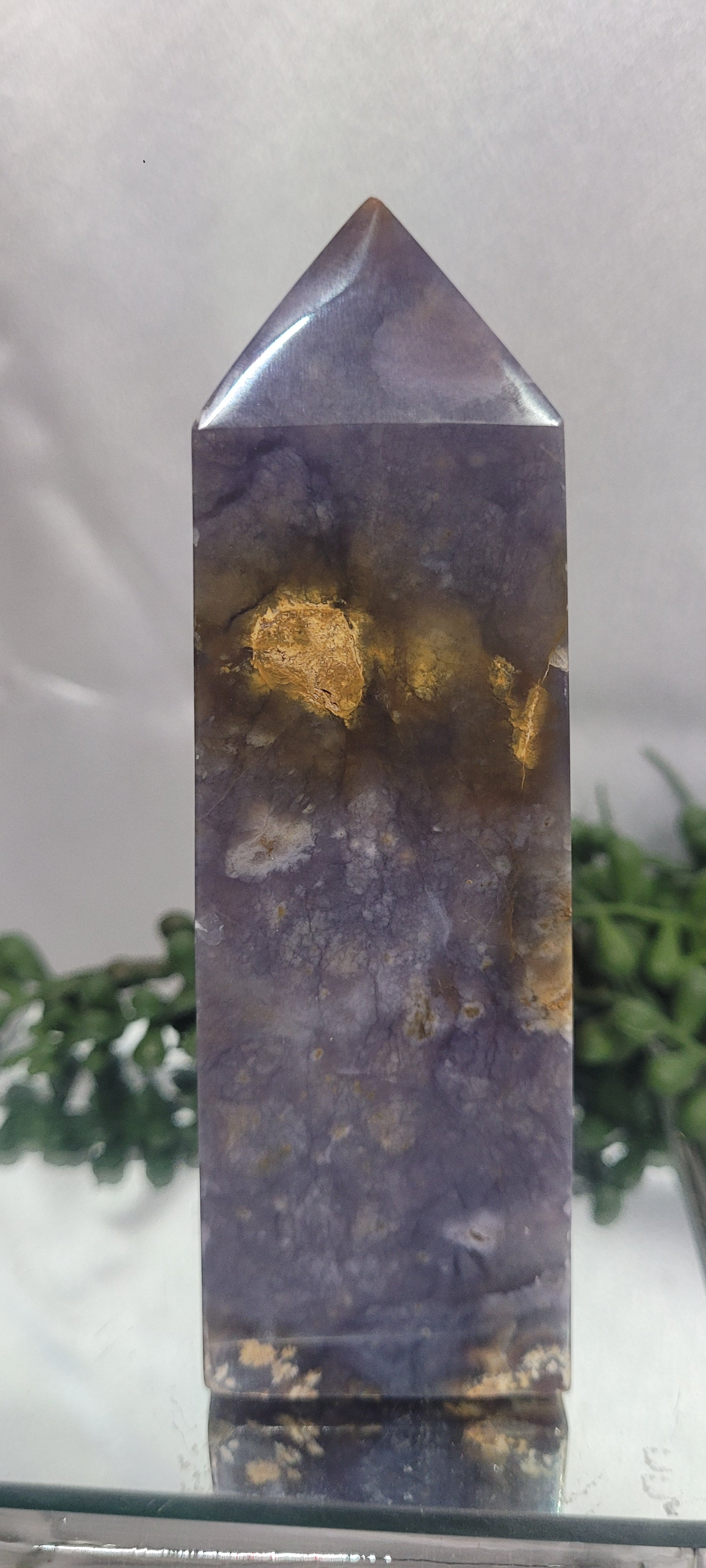 Purple Chalcedony Plume Tower