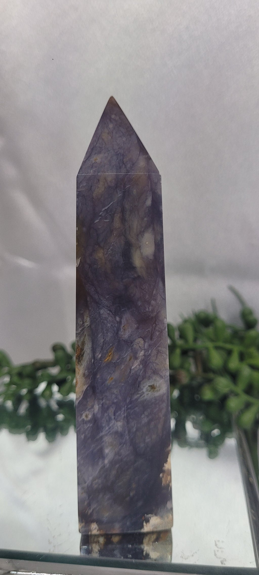 Purple Chalcedony Plume Tower