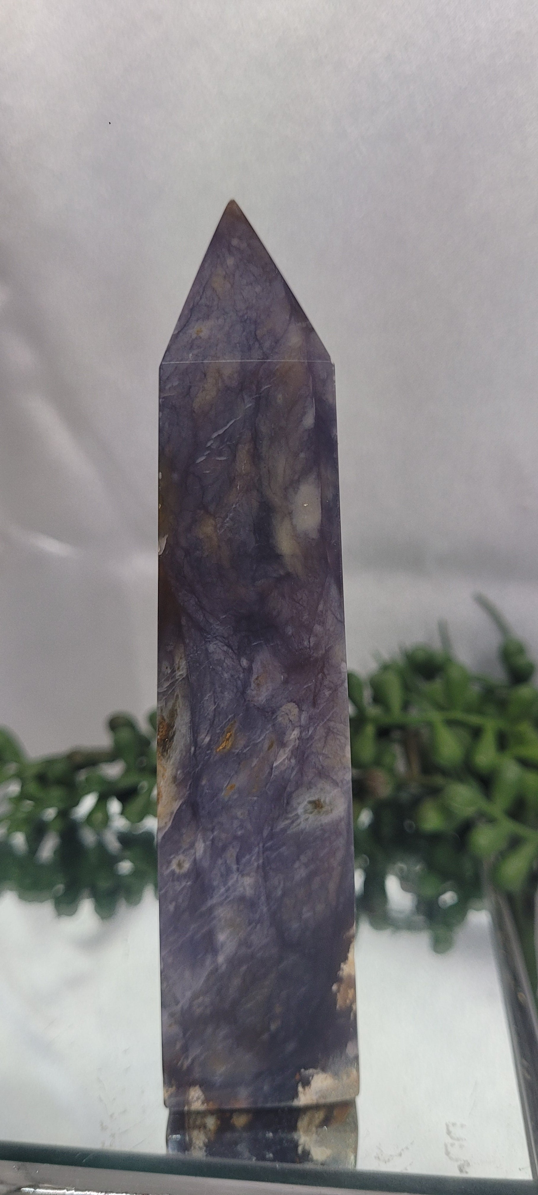 Purple Chalcedony Plume Tower