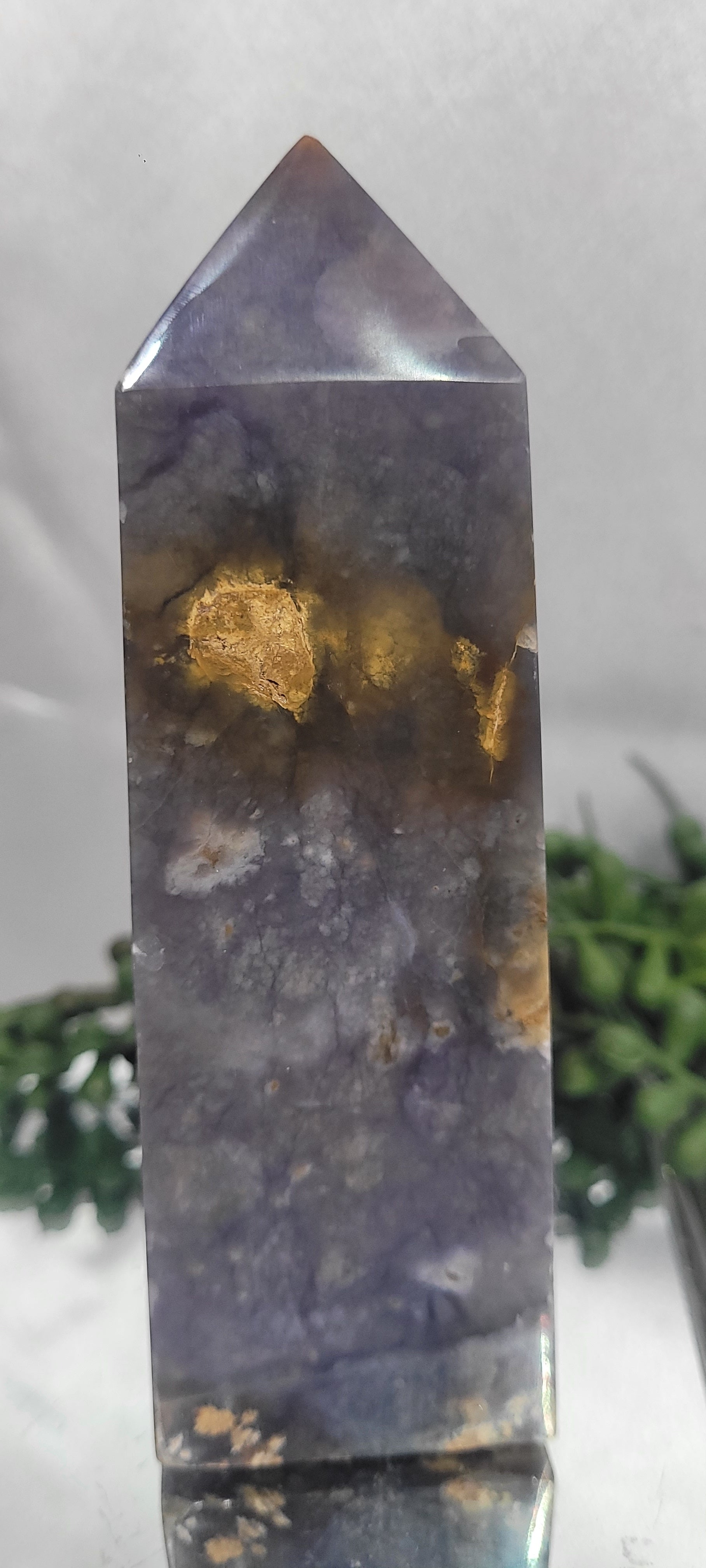 Purple Chalcedony Plume Tower