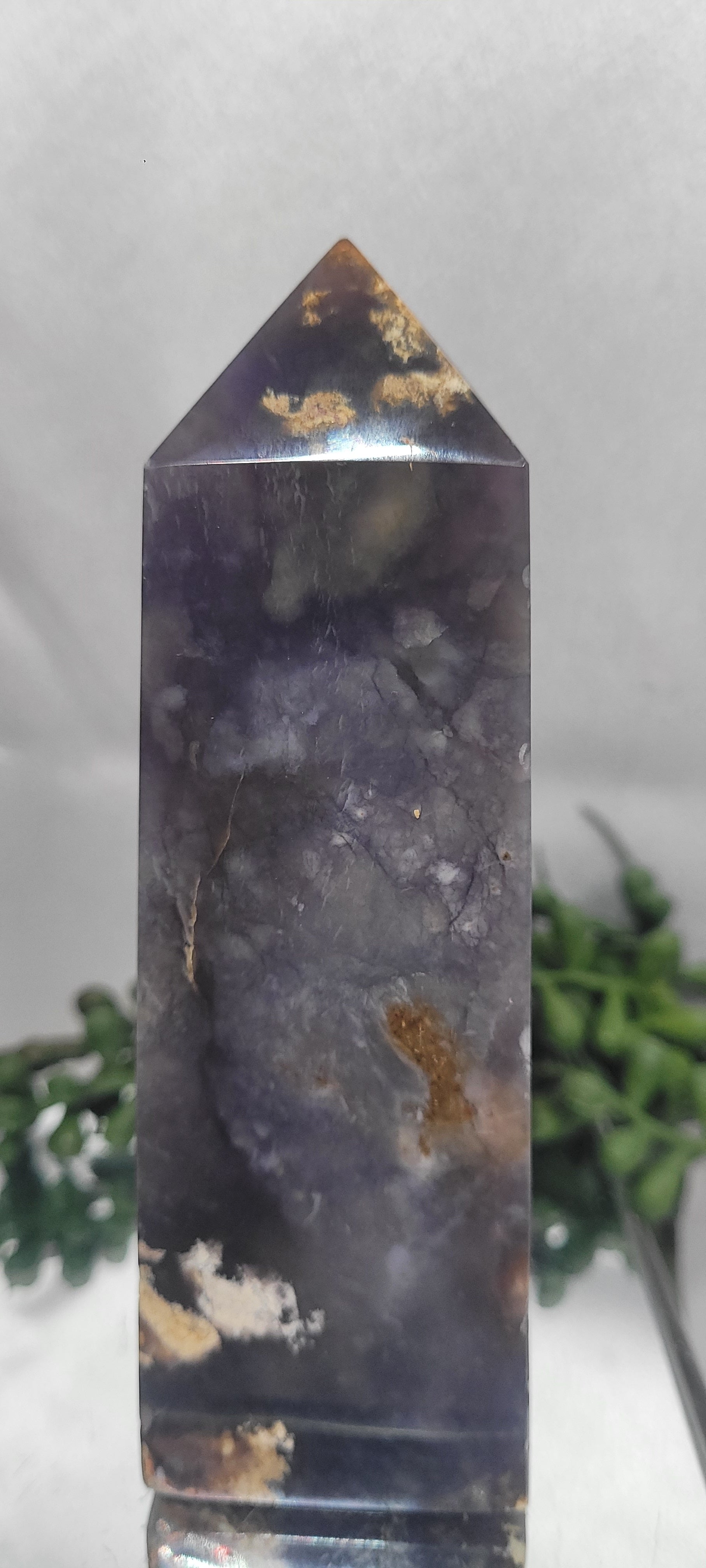 Purple Chalcedony Plume Tower