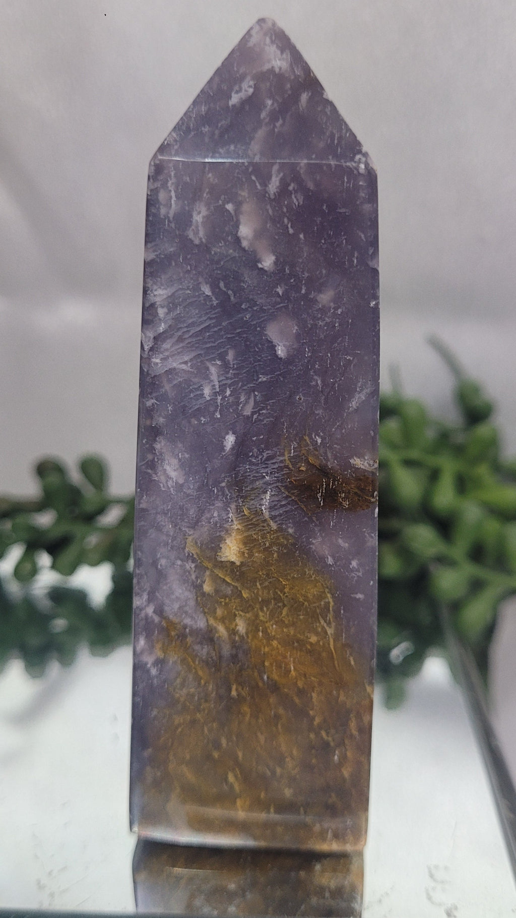 Purple Chalcedony Plume Tower
