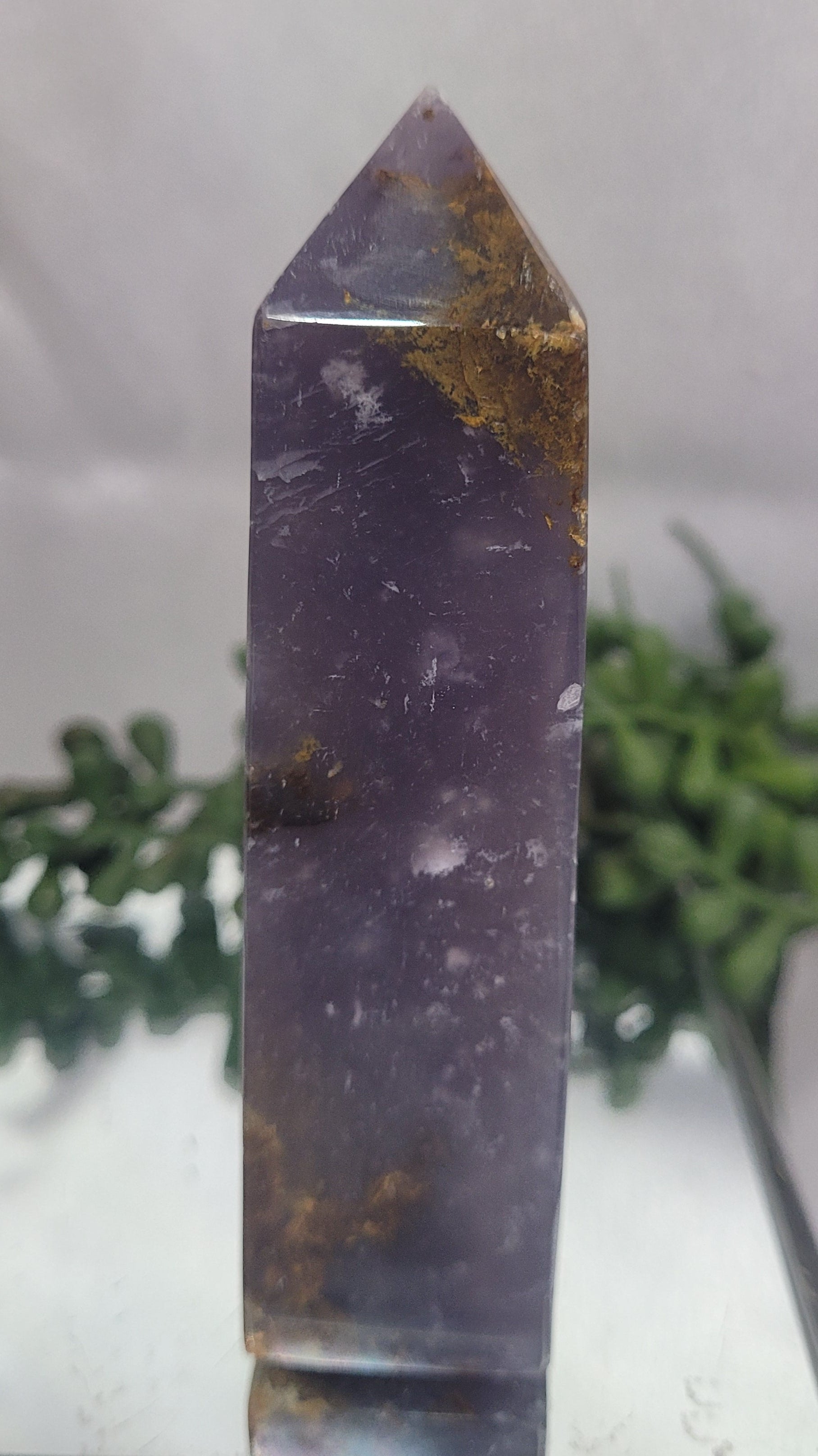 Purple Chalcedony Plume Tower