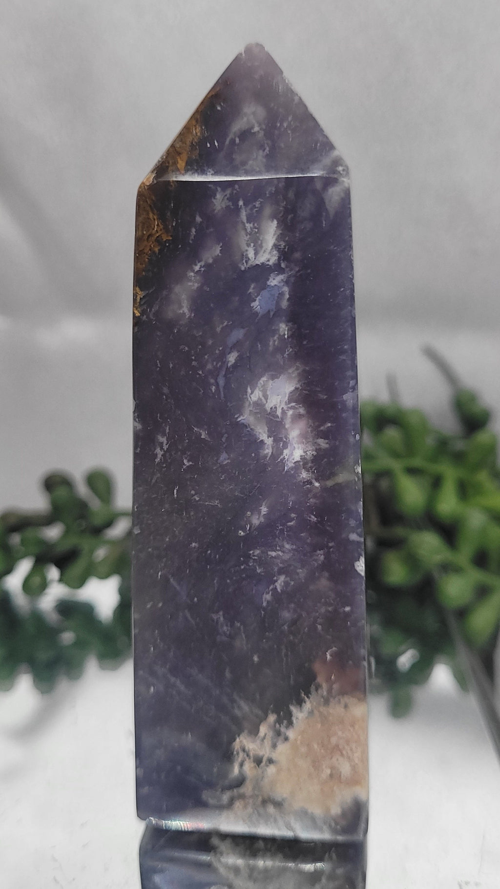 Purple Chalcedony Plume Tower