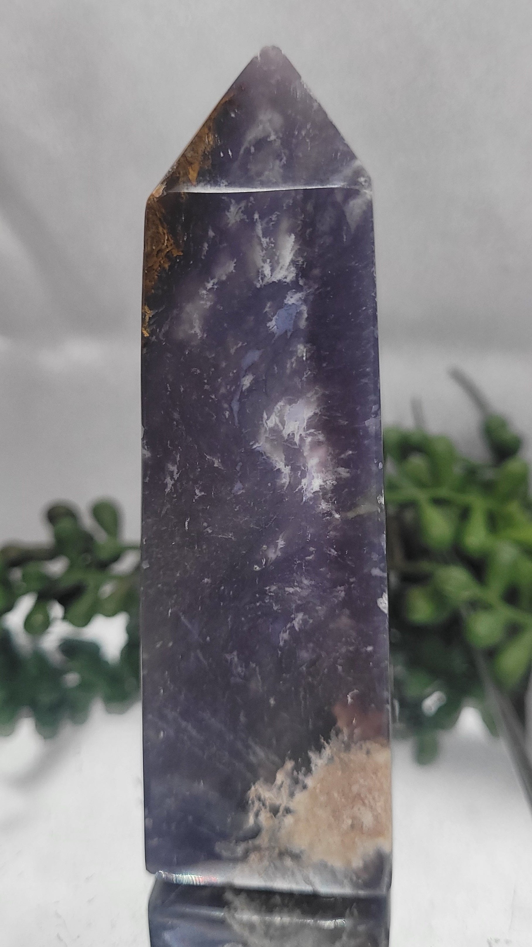 Purple Chalcedony Plume Tower
