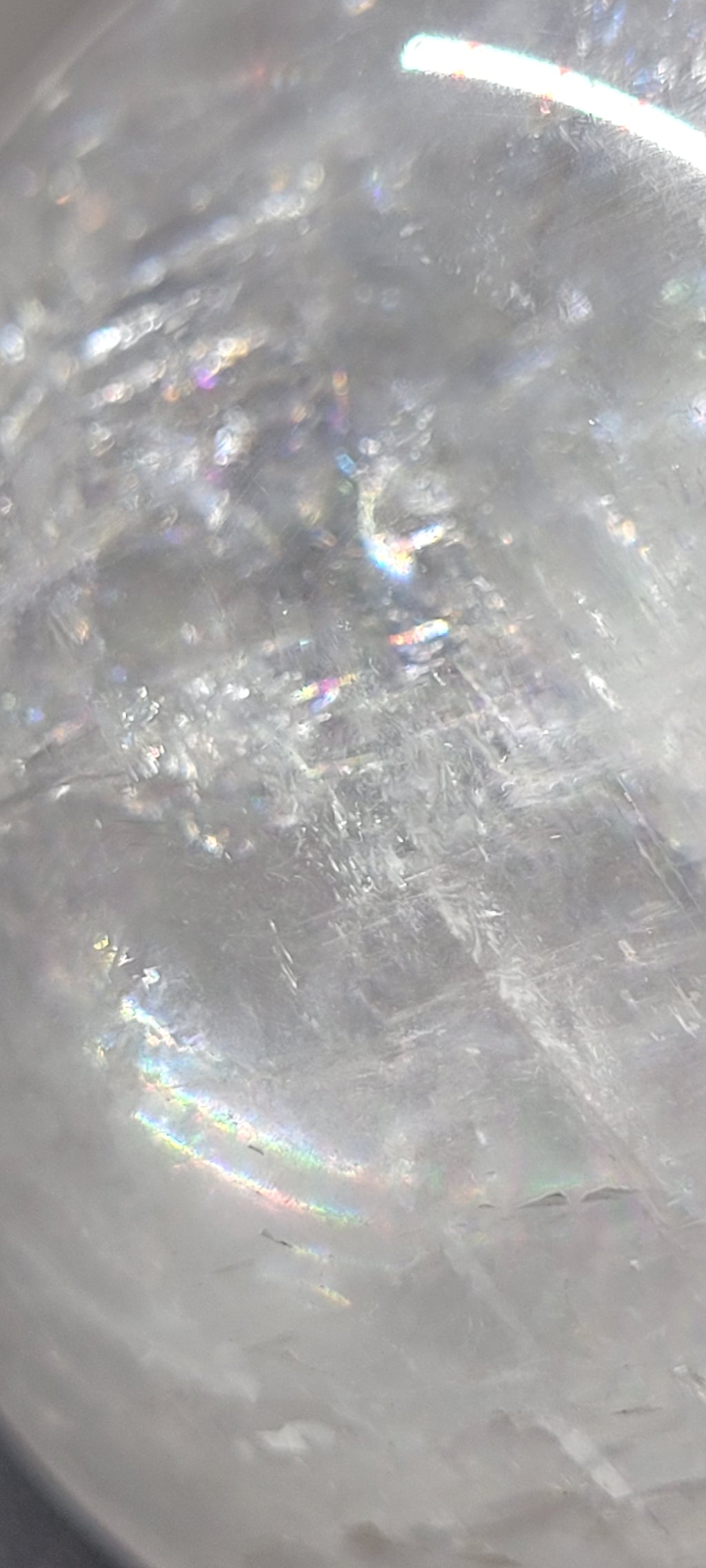 Optical Calcite Sphere | Rainbow Flash Iceland Spar Sphere | 56mm