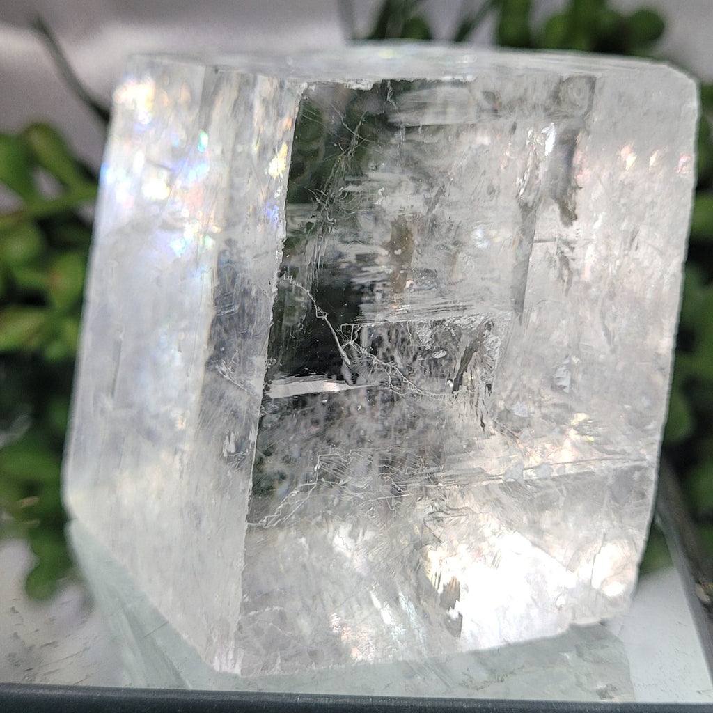 Clear Optical Calcite Cube | Natural Iceland Spar Crystal | 230g