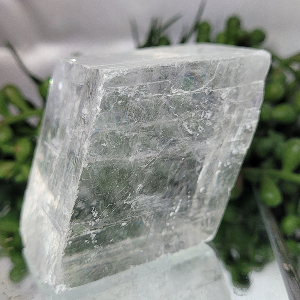 Clear Optical Calcite Cube | Natural Iceland Spar Crystal | 230g