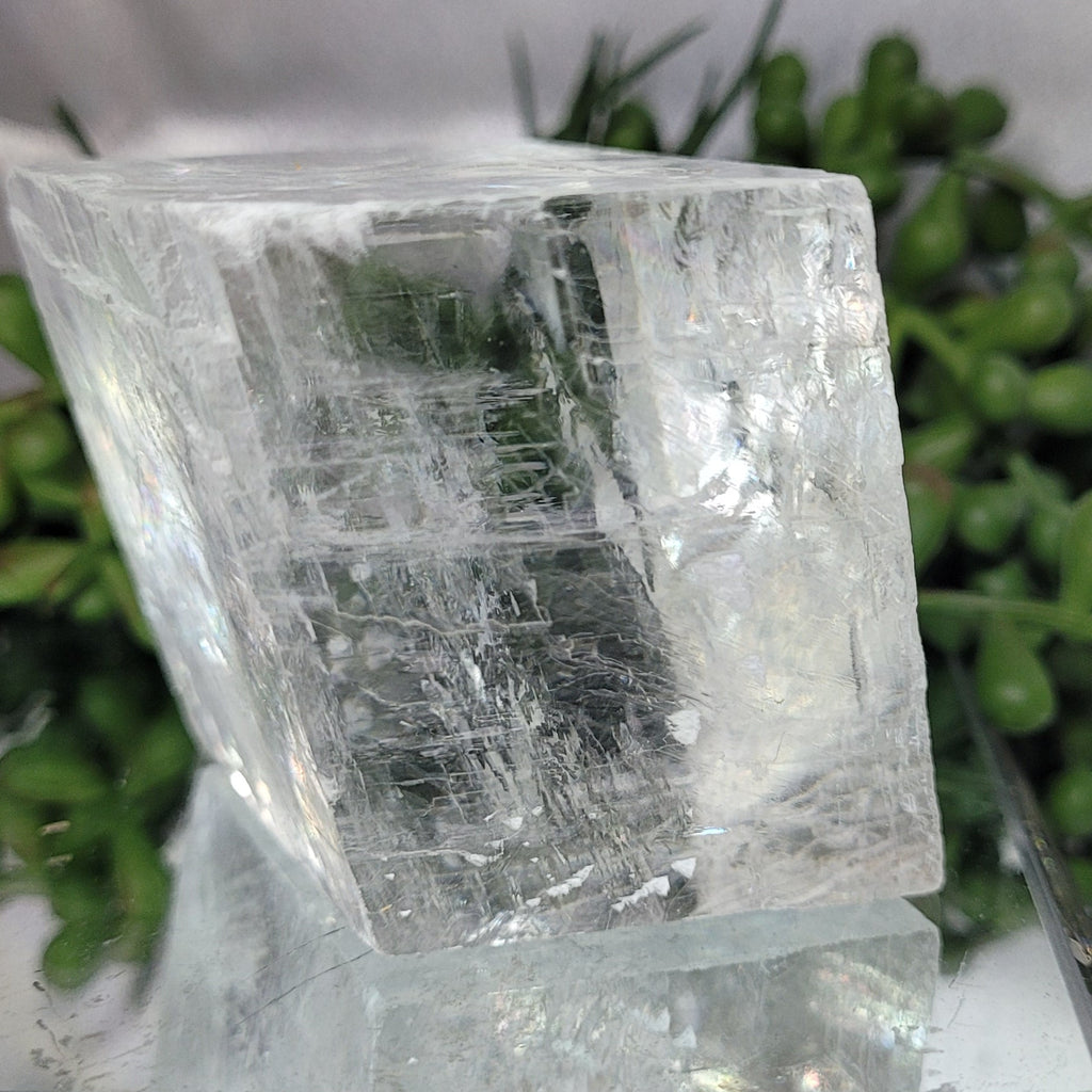 Clear Optical Calcite Cube | Natural Iceland Spar Crystal | 230g