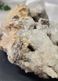 White Cave Calcite Crystal Cluster | Natural Druzy Mineral Specimen | 428g