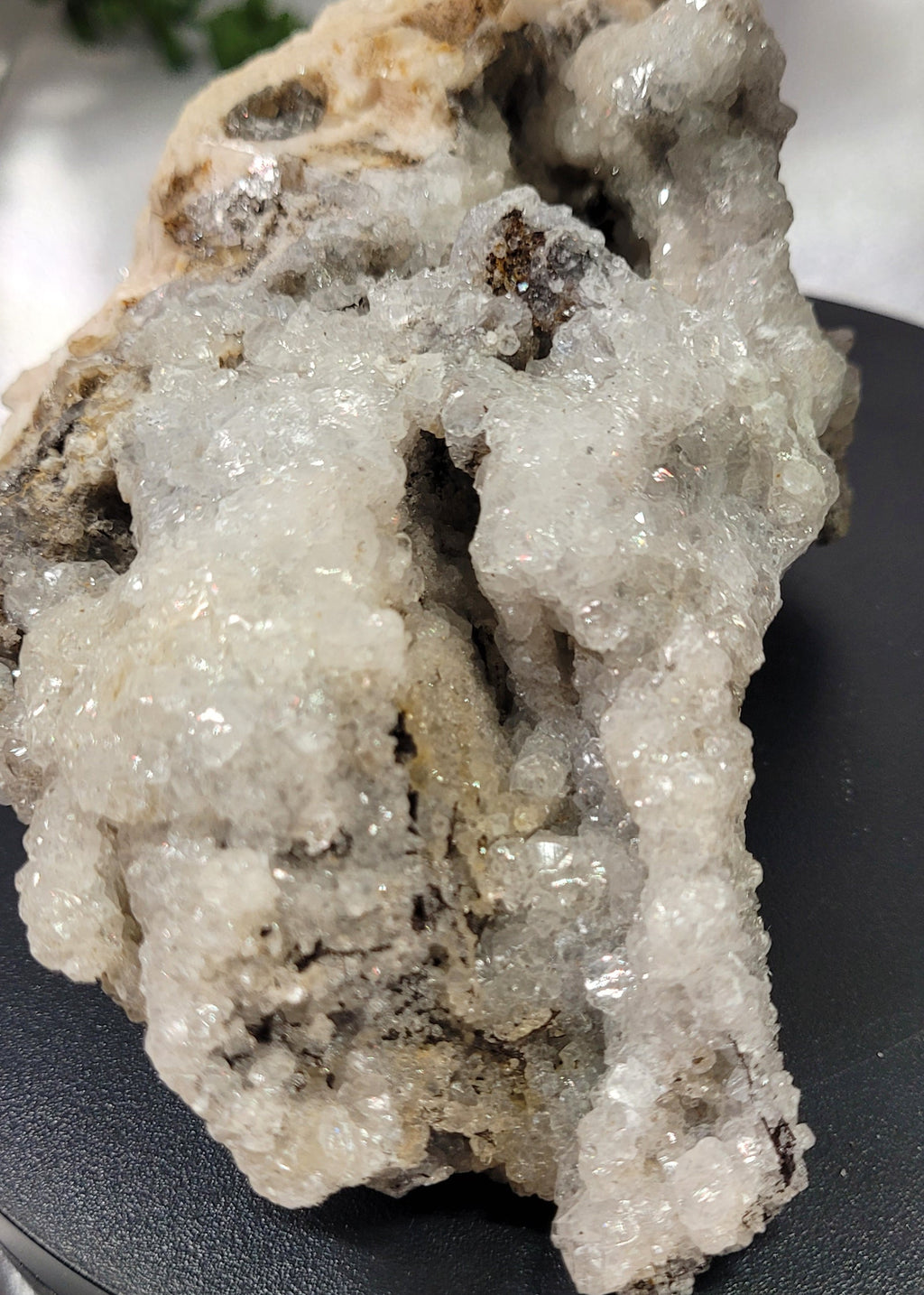 White Cave Calcite Crystal Cluster | Natural Druzy Mineral Specimen | 428g