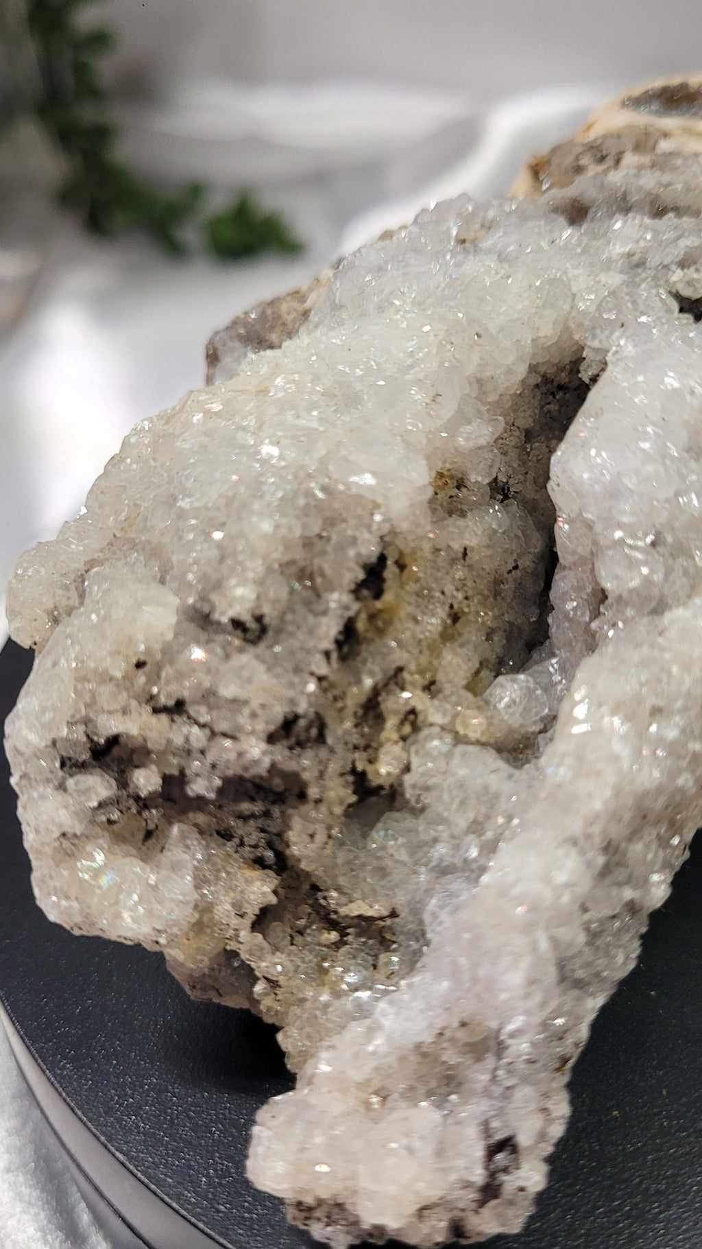 White Cave Calcite Crystal Cluster | Natural Druzy Mineral Specimen | 428g