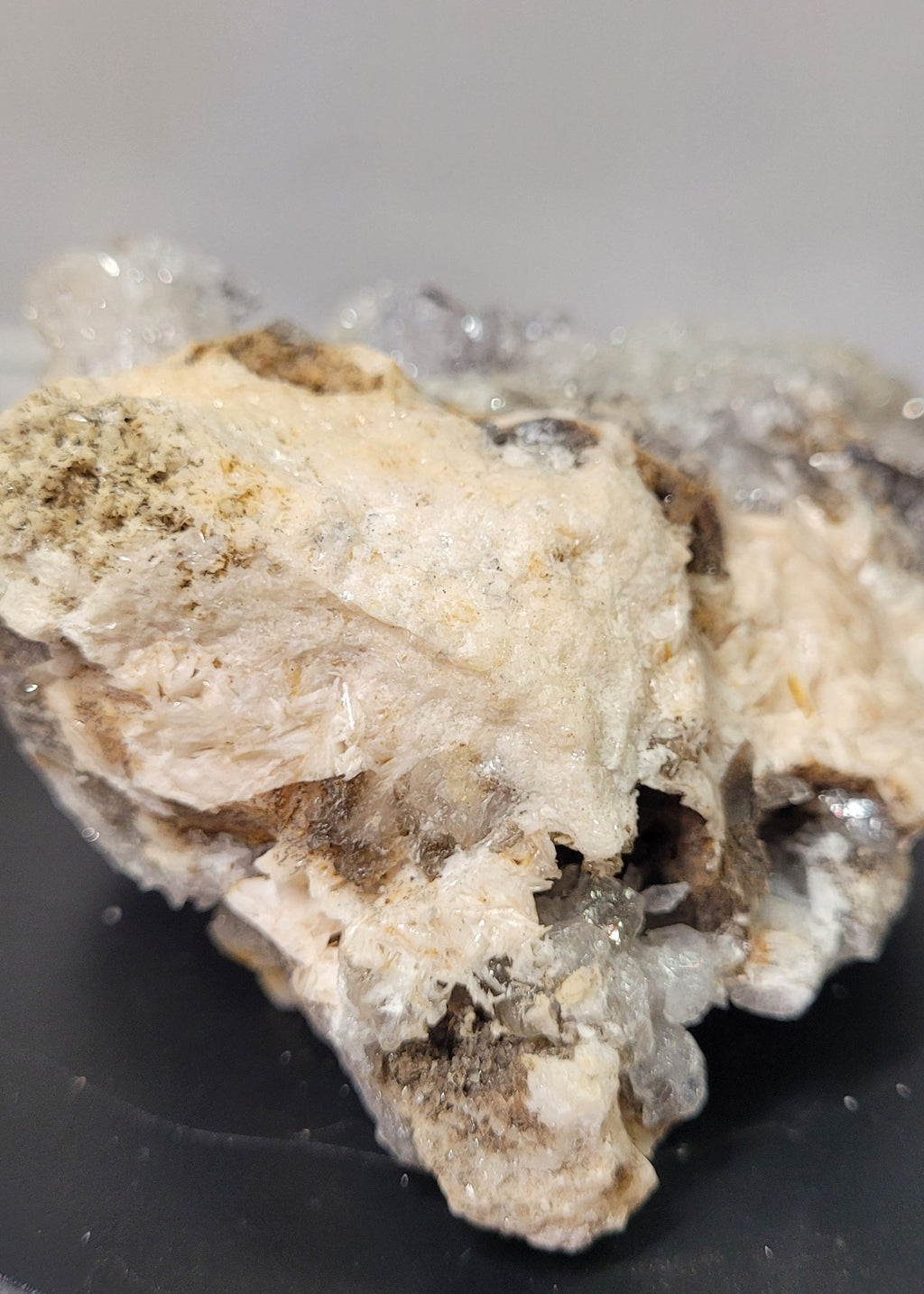 White Cave Calcite Crystal Cluster | Natural Druzy Mineral Specimen | 428g