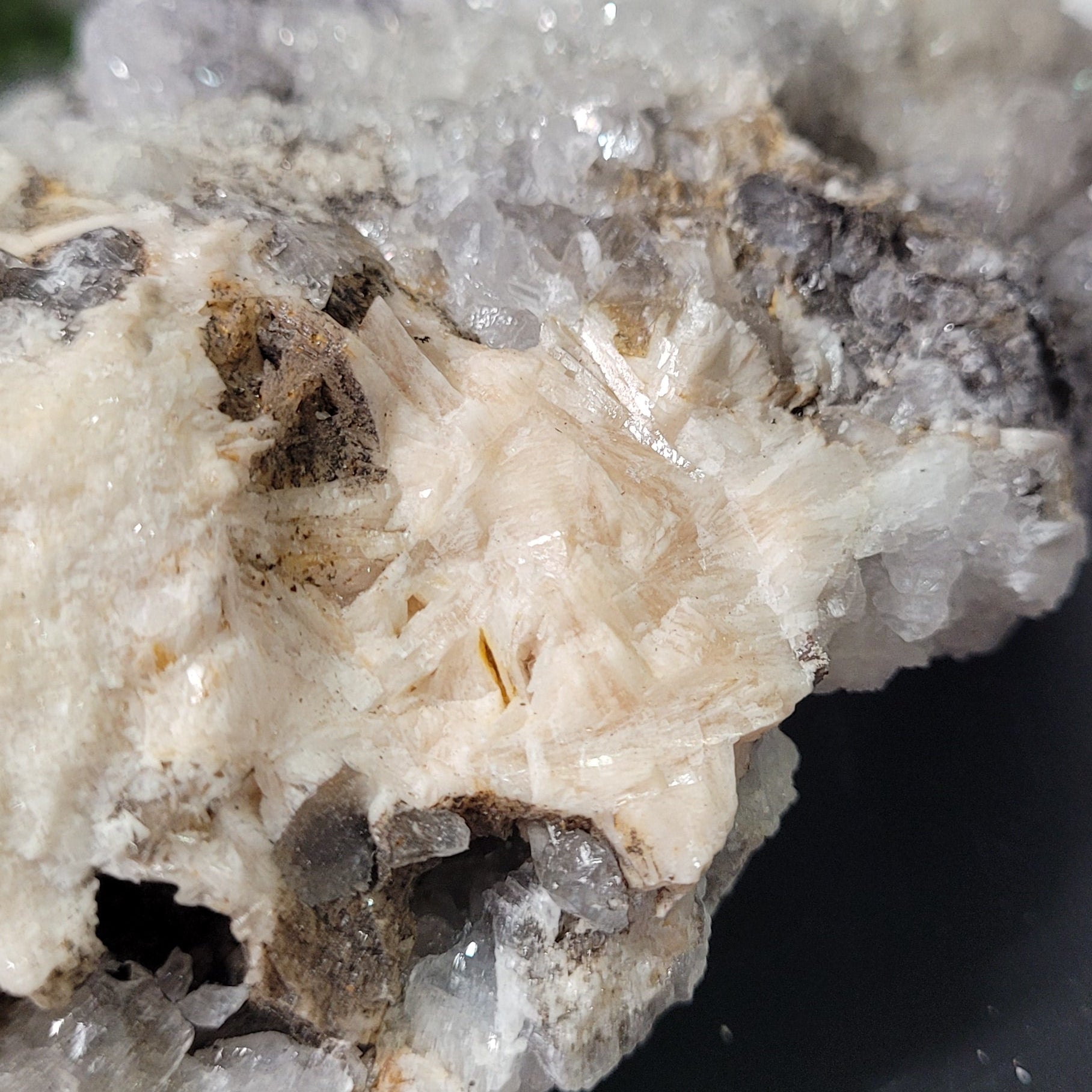 White Cave Calcite Crystal Cluster | Natural Druzy Mineral Specimen | 428g