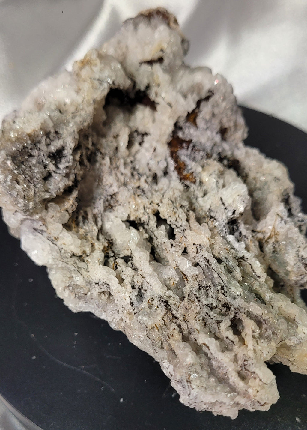 White Cave Calcite Crystal Cluster | Natural Druzy Mineral Specimen | 428g