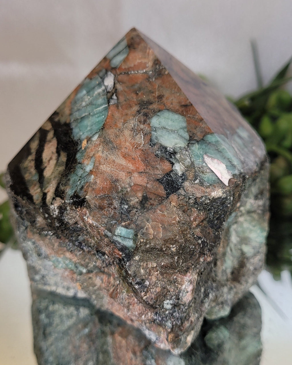 Emerald in Matrix Polished Point | Natural Emerald Crystal Specimen | 478g
