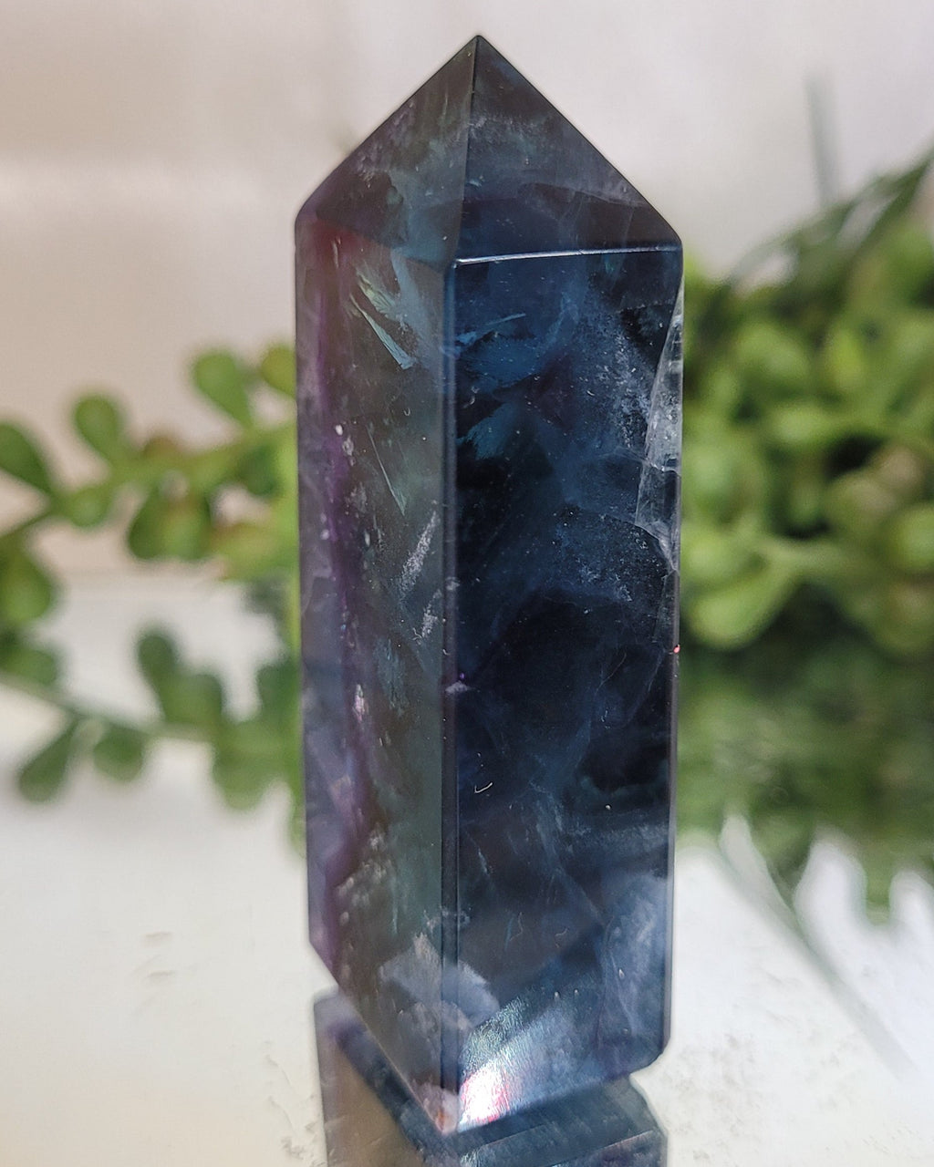 Rainbow Fluorite Tower | Purple, Blue & Green Fluorite Point | 63.4mm