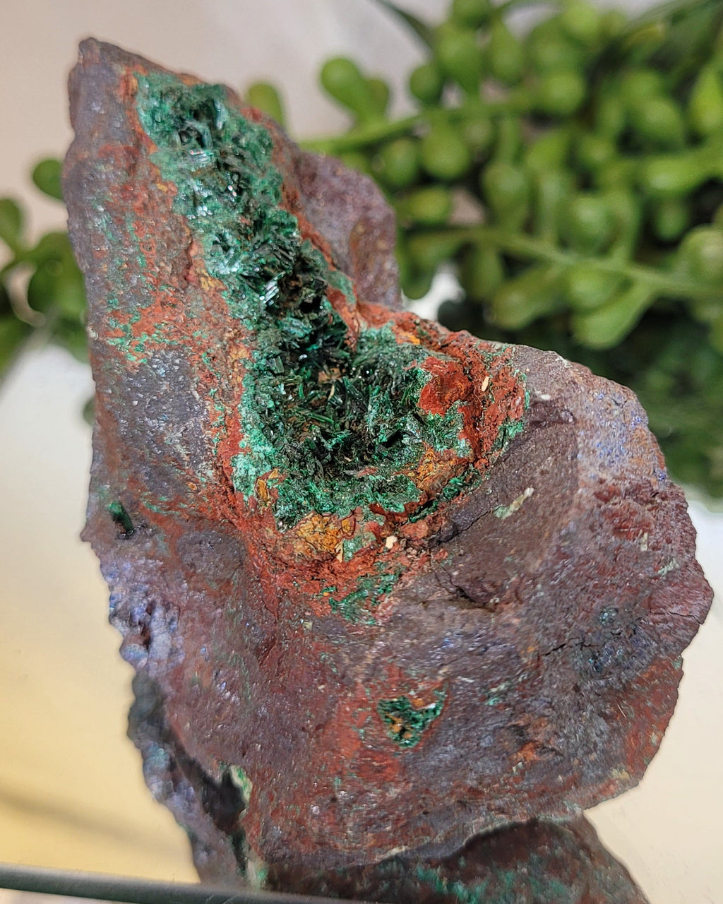 Crystalline Malachite Specimen | Natural Copper Mineral Vug | 277g