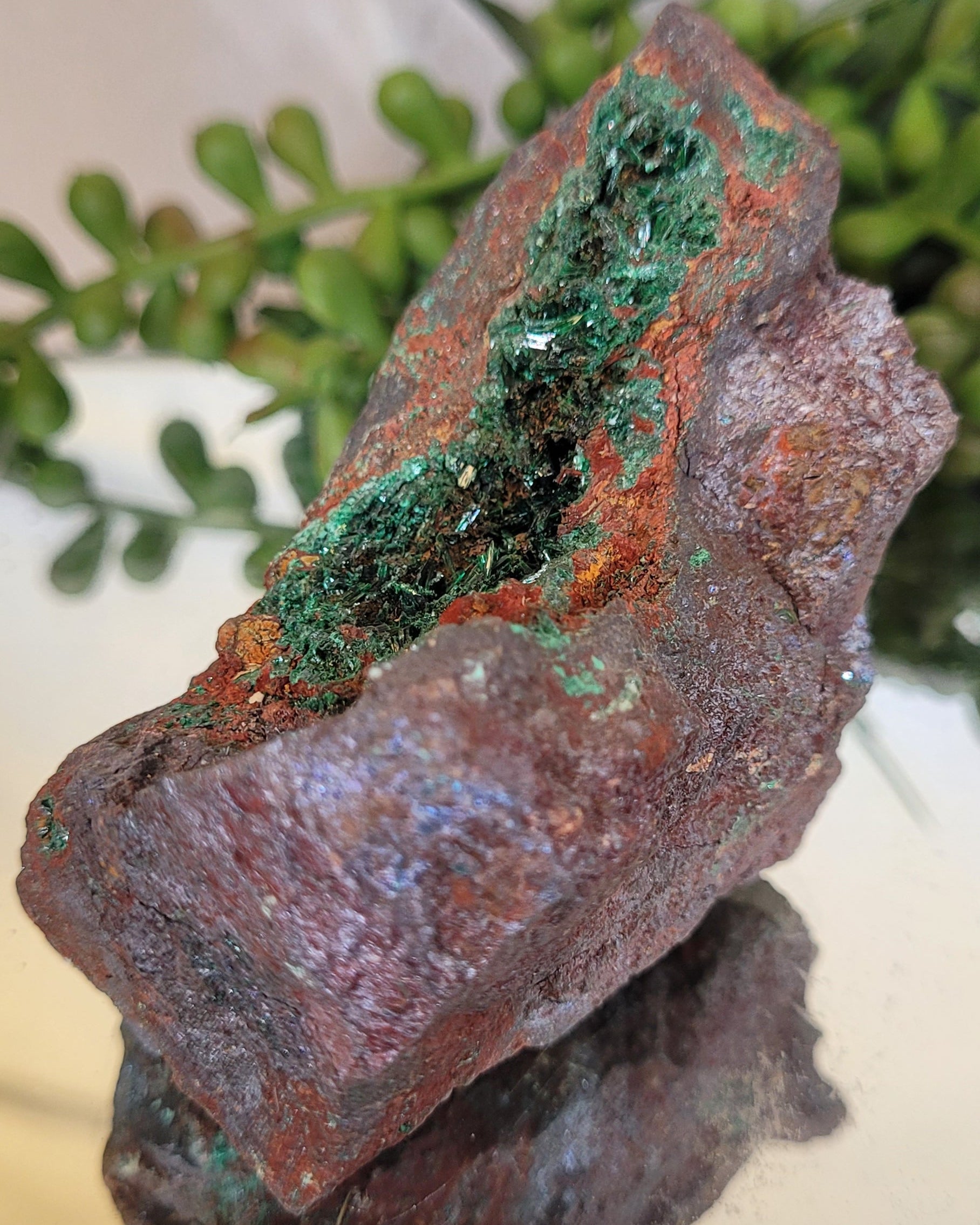 Crystalline Malachite Specimen | Natural Copper Mineral Vug | 277g