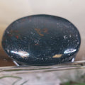 Bloodstone Palm Stone | Polished Heliotrope Worry Stone | Natural Green Bloodstone Crystal