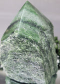 Natural Serpentine Rough Point | Green Serpentine Crystal Tower | Polished Freeform Display