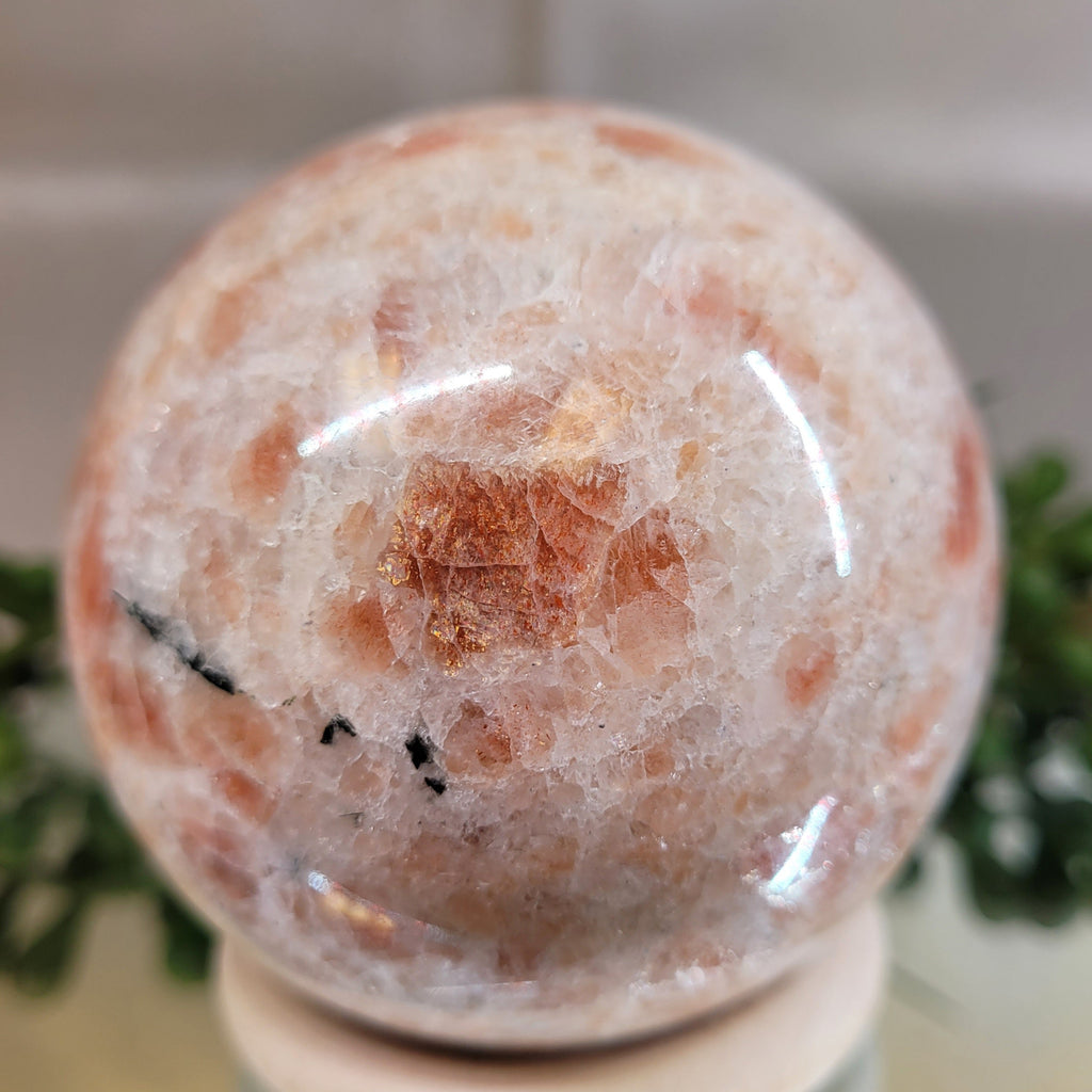 Sunstone Sphere • Copper Flash Feldspar