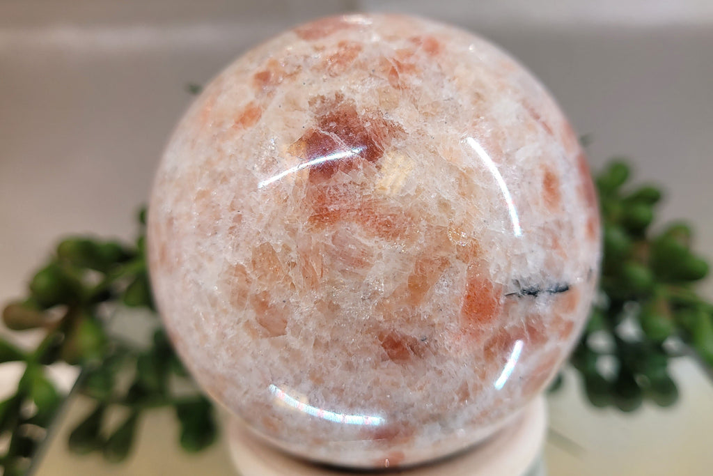 Sunstone Sphere • Copper Flash Feldspar