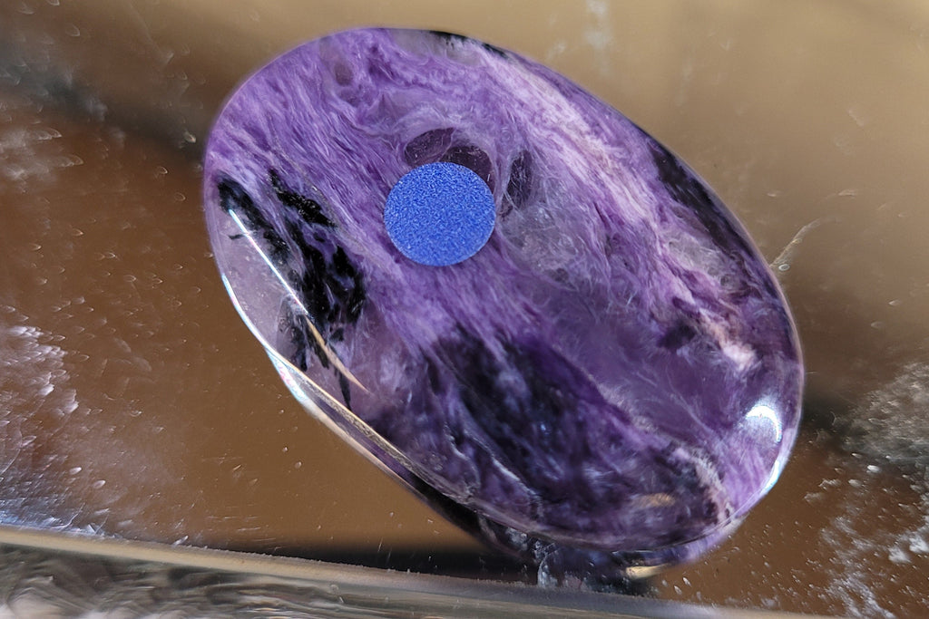 Charoite Mini Palm Stone | Purple Charoite Pocket Crystal