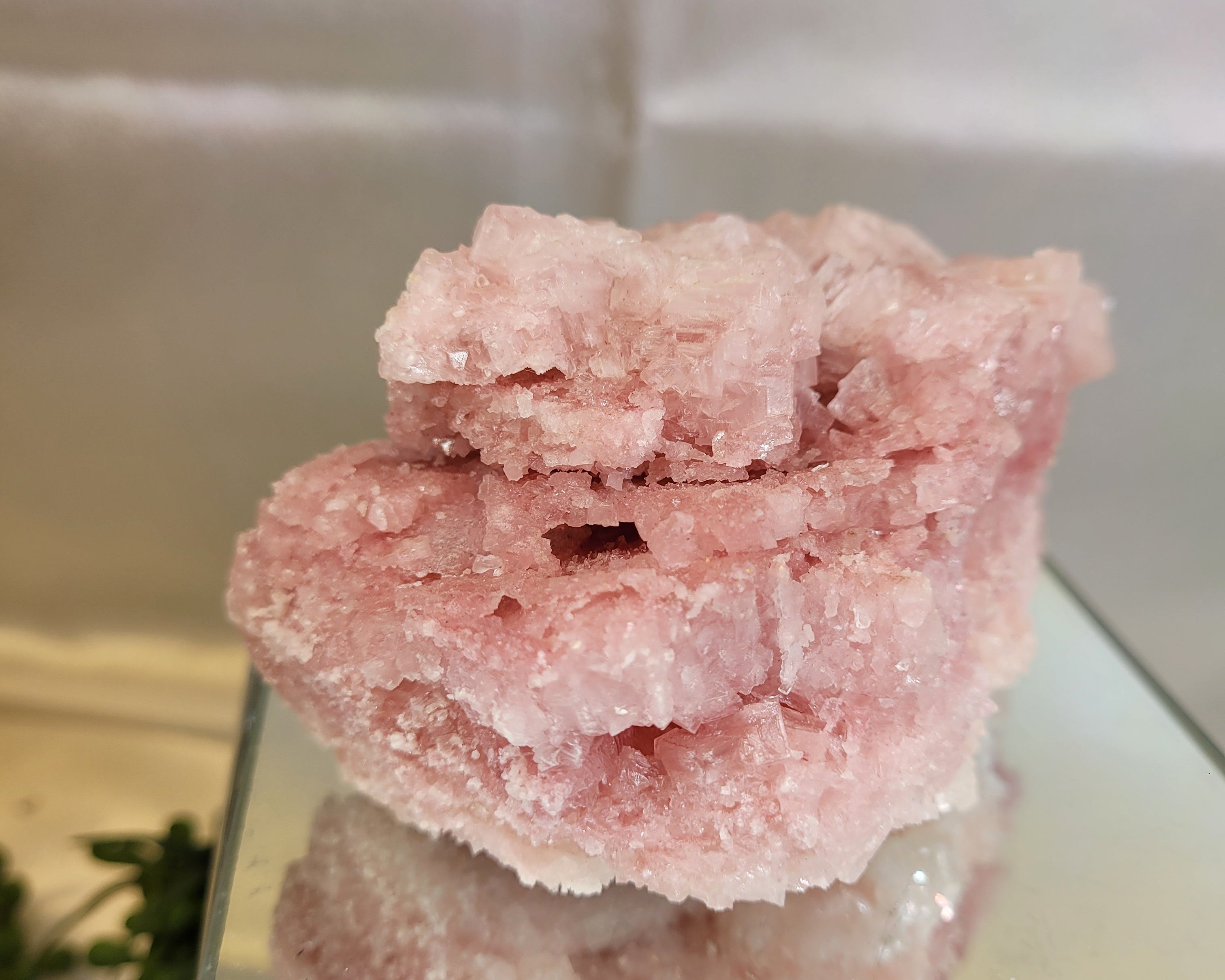 Pink Halite Crystal Specimen  | Trona, California | Natural Mineral Display Piece | 343g | 114.3mm