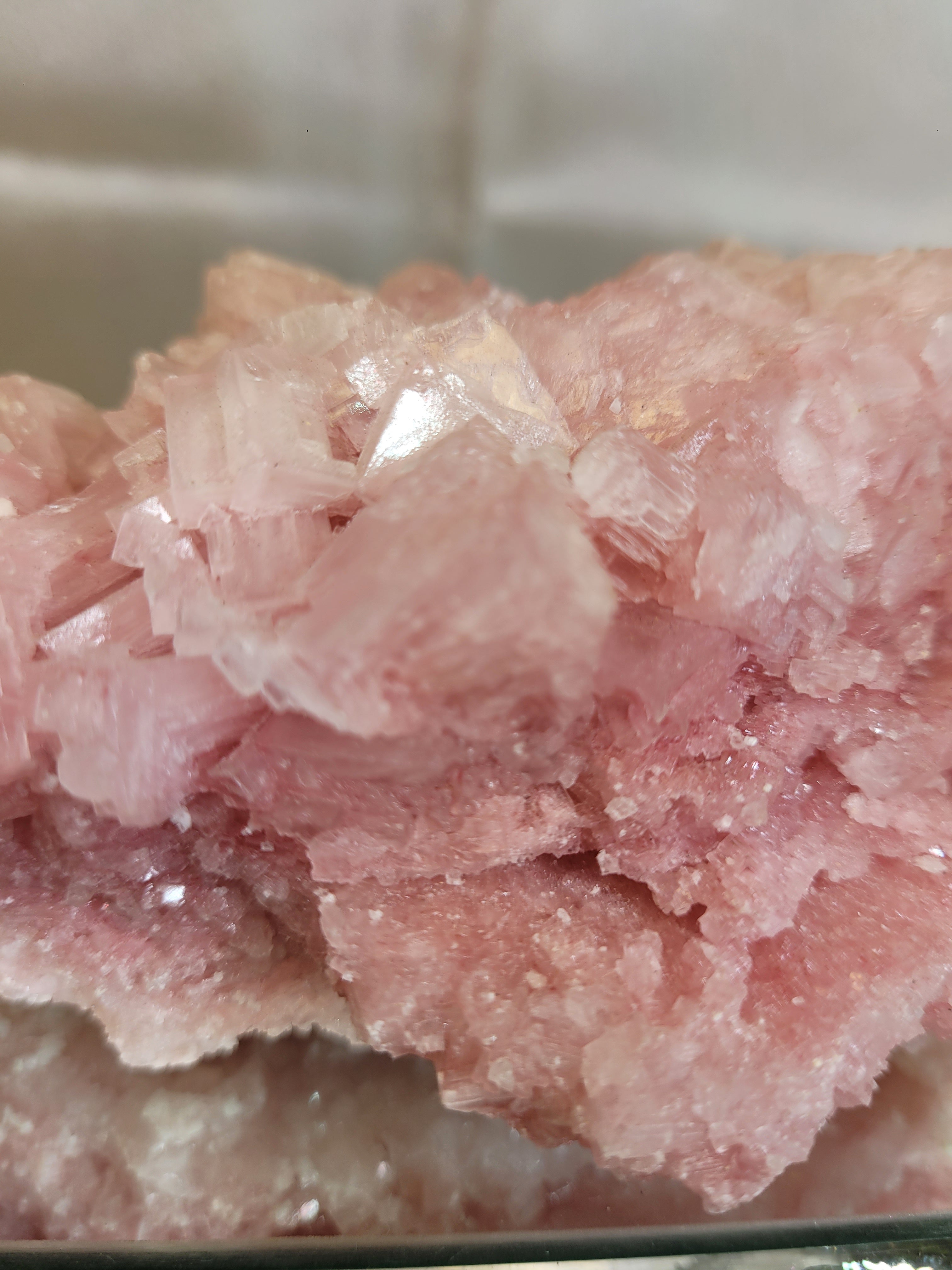 Pink Halite Crystal Specimen  | Trona, California | Natural Mineral Display Piece | 343g | 114.3mm