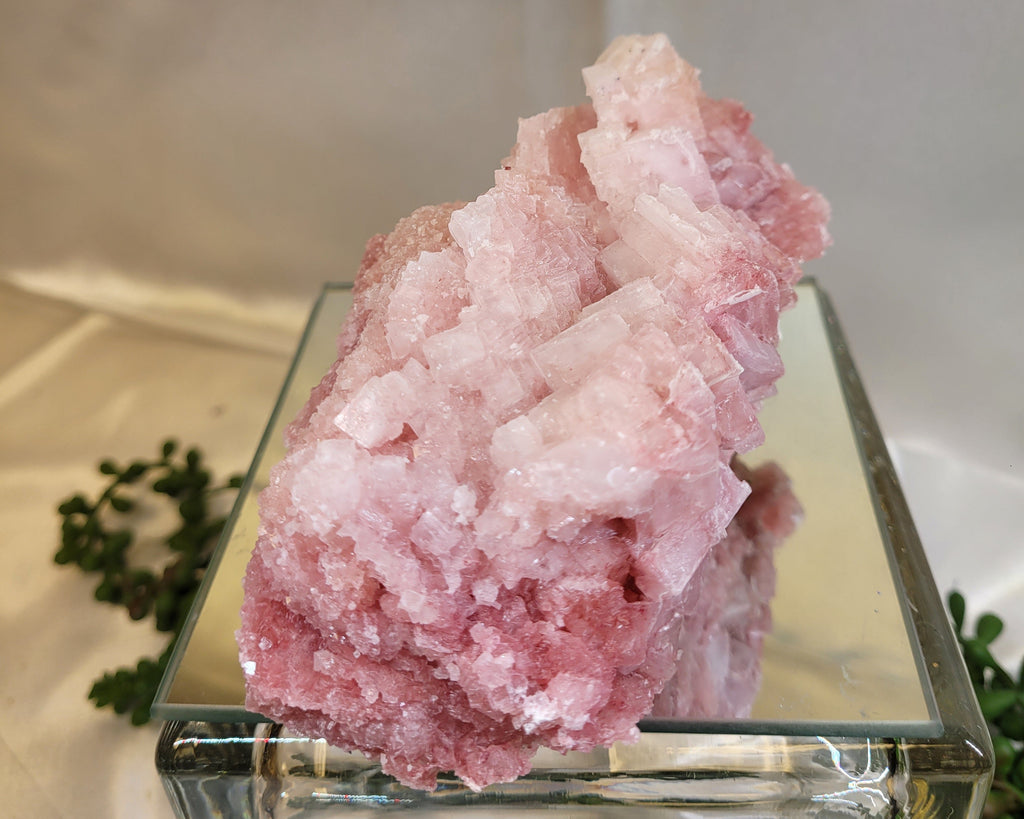 Pink Halite Crystal Specimen | Trona, California | Natural Pink Halite Cluster | 405g | 120.2mm