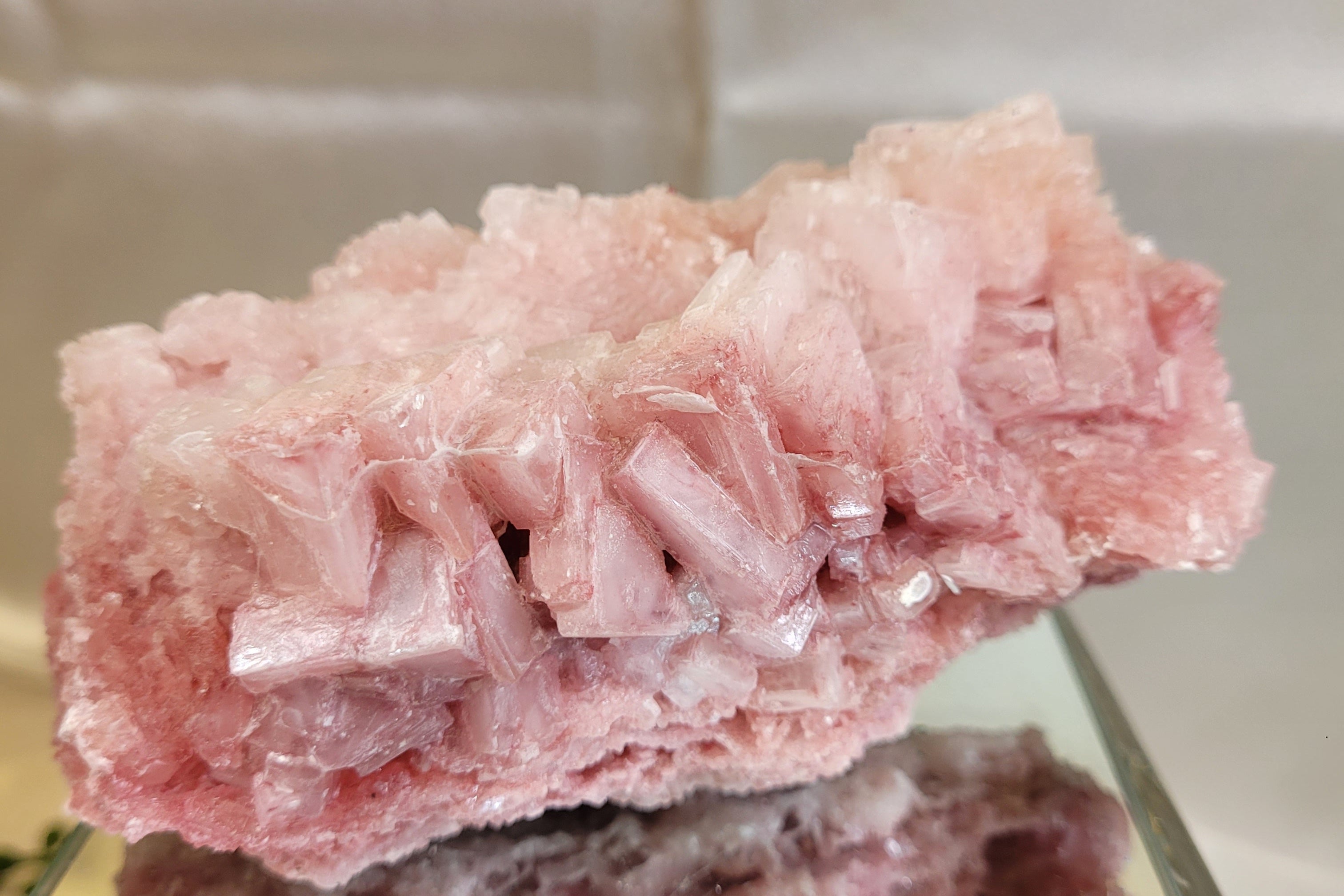 Pink Halite Crystal Specimen | Trona, California | Natural Pink Halite Cluster | 405g | 120.2mm